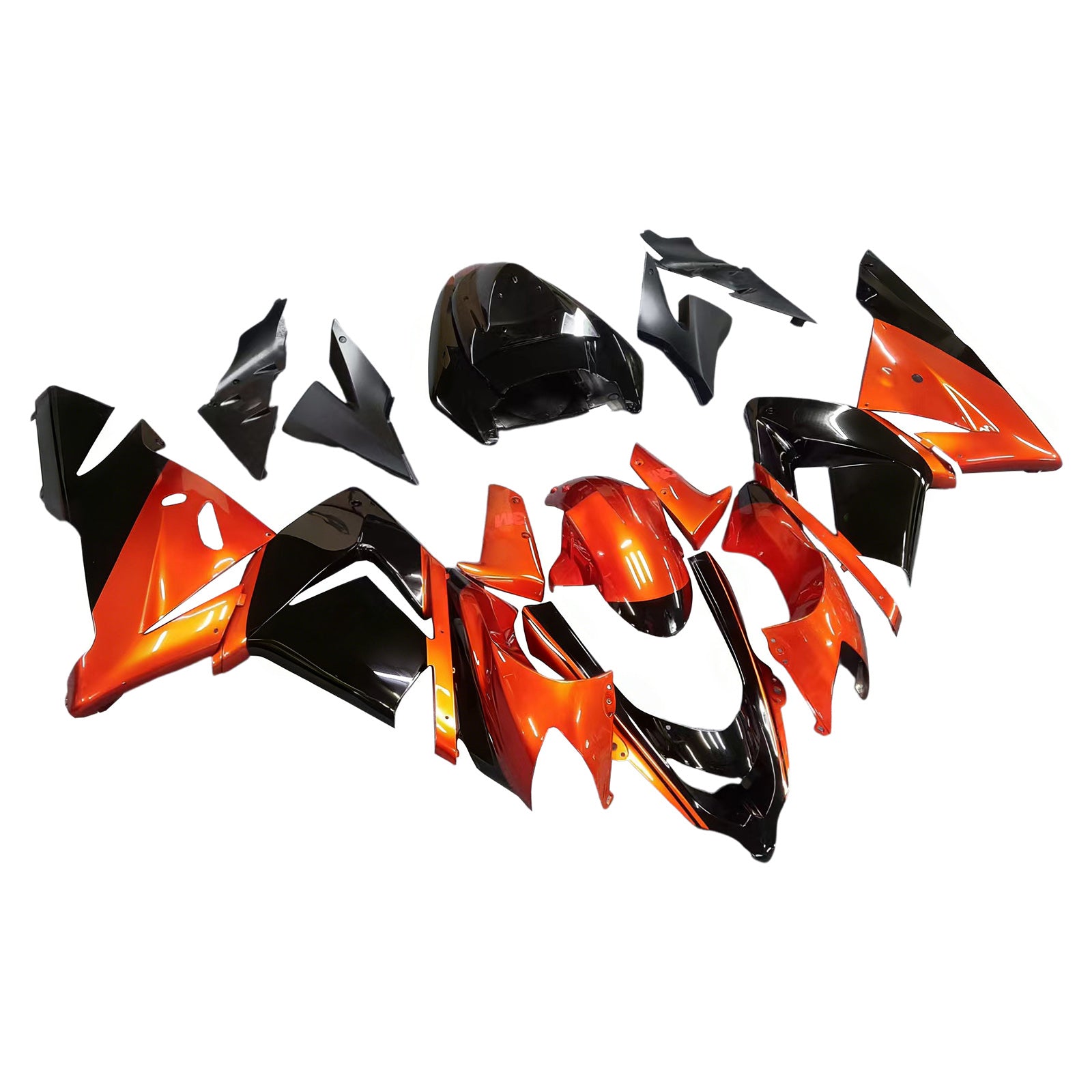 Amotopart Kawasaki ZX10R 2004-2005 Kit Carénage Carrosserie Plastique ABS