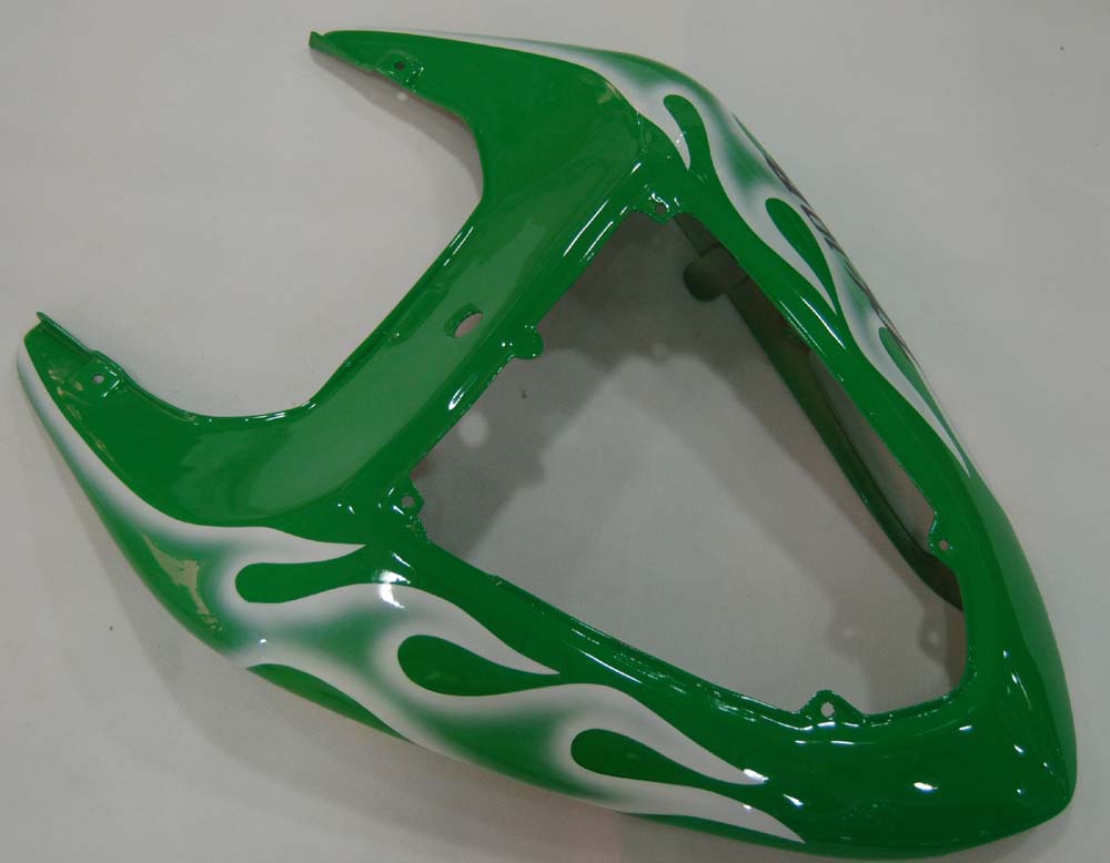 Carénages Amotopart 2006-2007 Kawasaki ZX 10R Green &amp; White Flame Ninja Generic