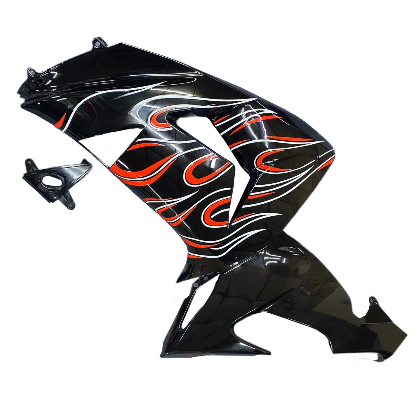 Carénages Amotopart 2006-2007 Kawasaki ZX 10R Noir Rouge Flame Generic