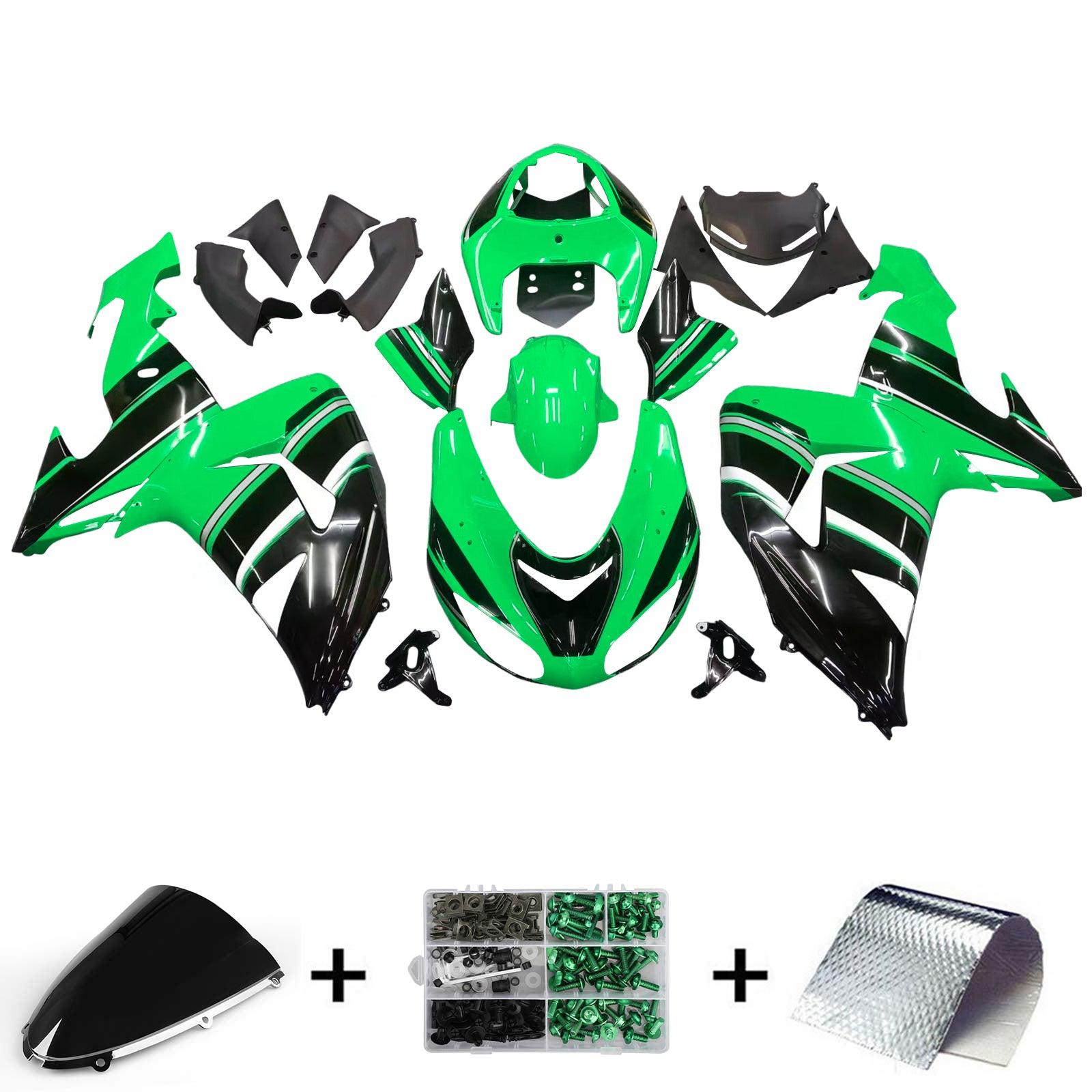 Kit carena Amotopart per Kawasaki ZX10R 2006-2007 Generico