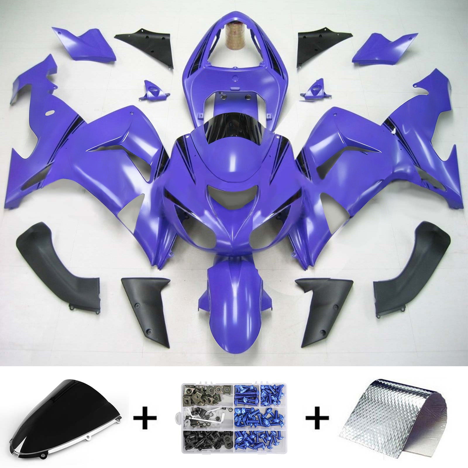 Kit de carénage Amotopart pour Kawasaki ZX10R 2006-2007 Générique