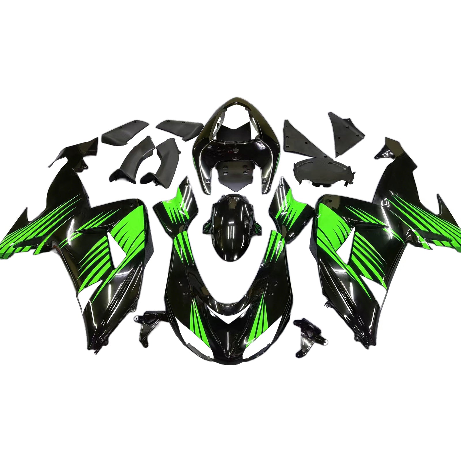 Amotopart Kawasaki ZX10R 2006-2007 Kit Carénage Carrosserie Plastique ABS