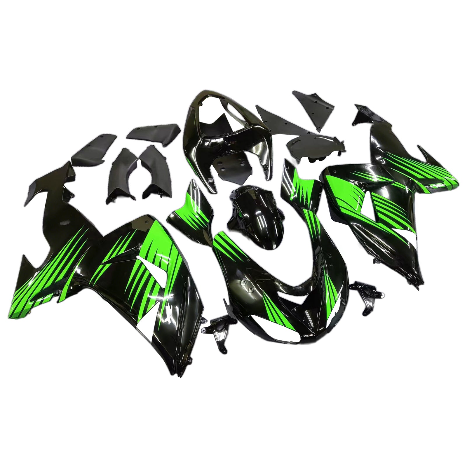 Amotopart Kawasaki ZX10R 2006-2007 Kit Carénage Carrosserie Plastique ABS