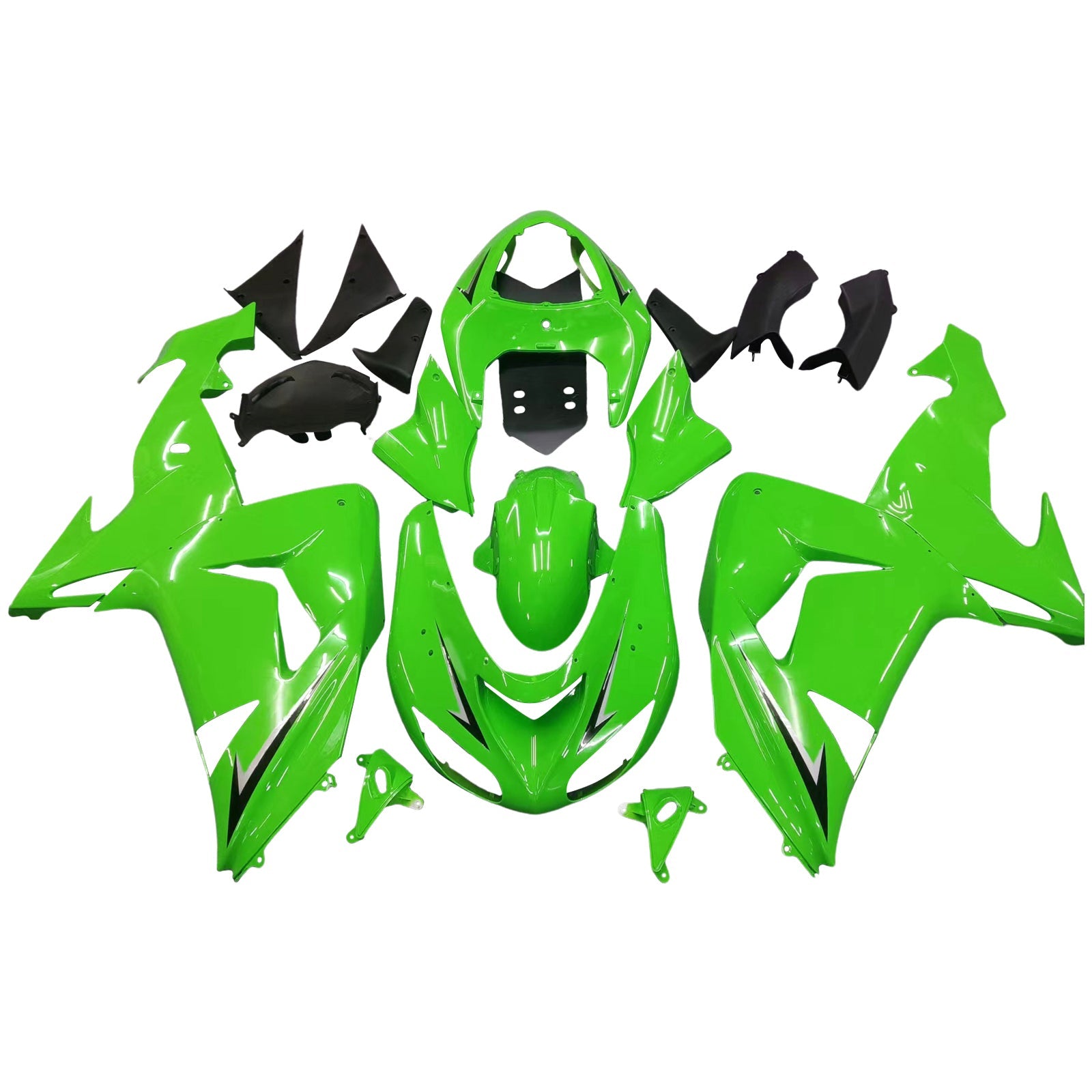 Amotopart Kawasaki ZX10R 2006-2007 Kit Carénage Carrosserie Plastique ABS