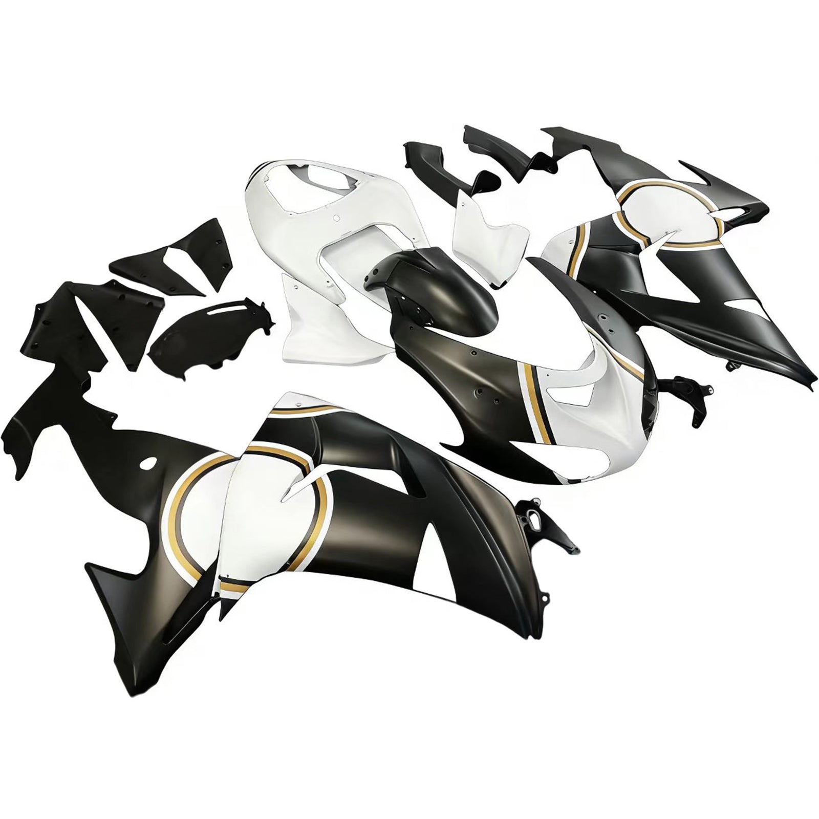 Amotopart Kawasaki ZX10R 2006-2007 Kit Carénage Carrosserie Plastique ABS