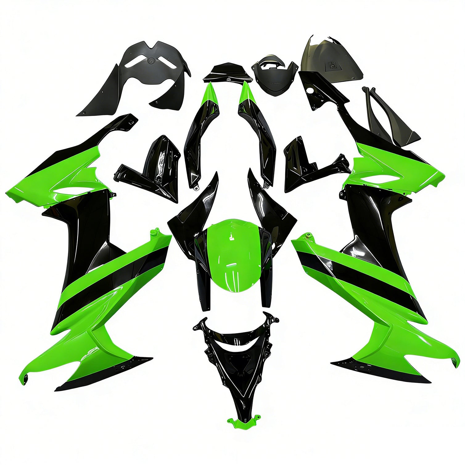 Carénages Amotopart 2008-2010 Kawasaki ZX10R Vert Noir ZX10R Generic
