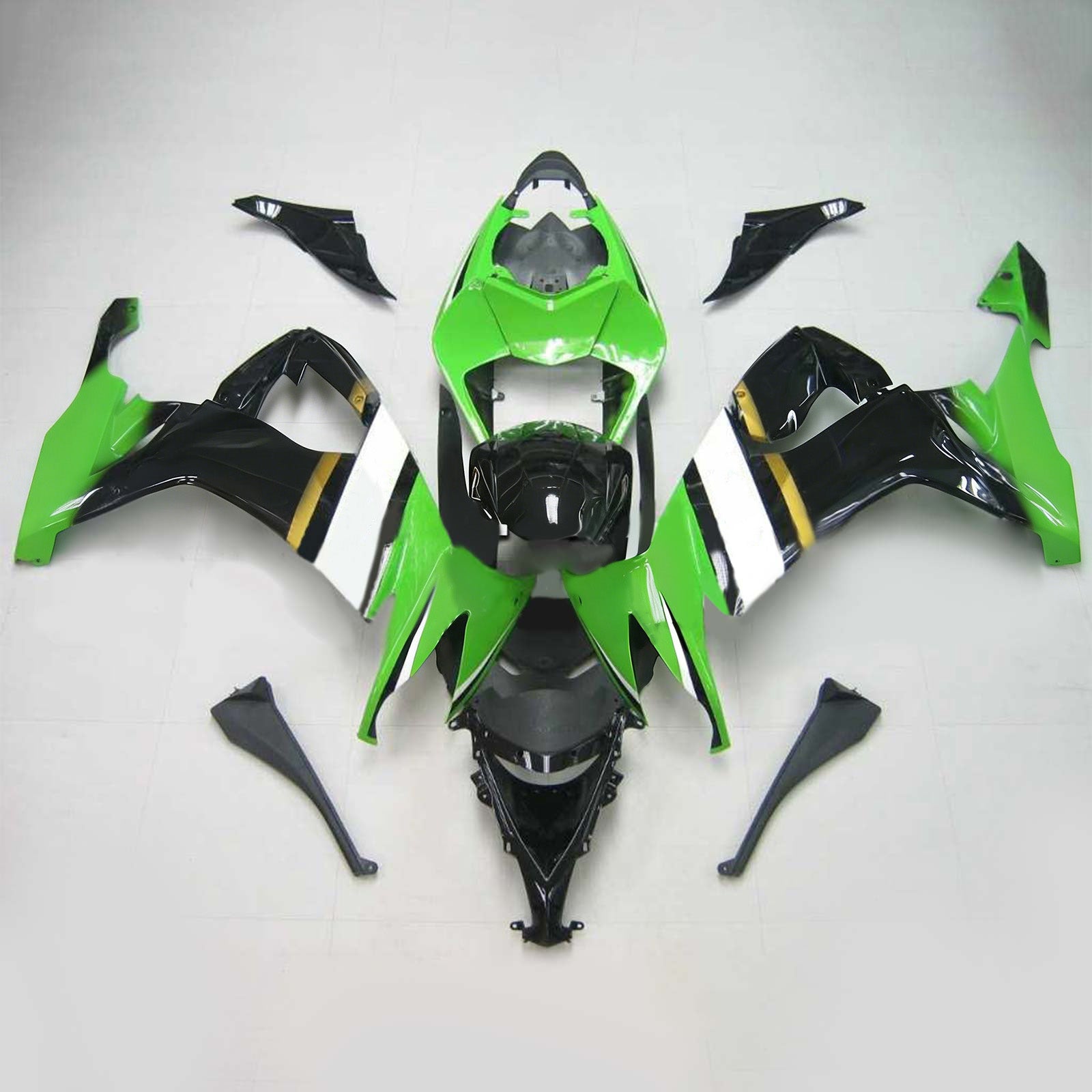 Kit de carénage Amotopart pour Kawasaki ZX10R 2008-2010 Générique