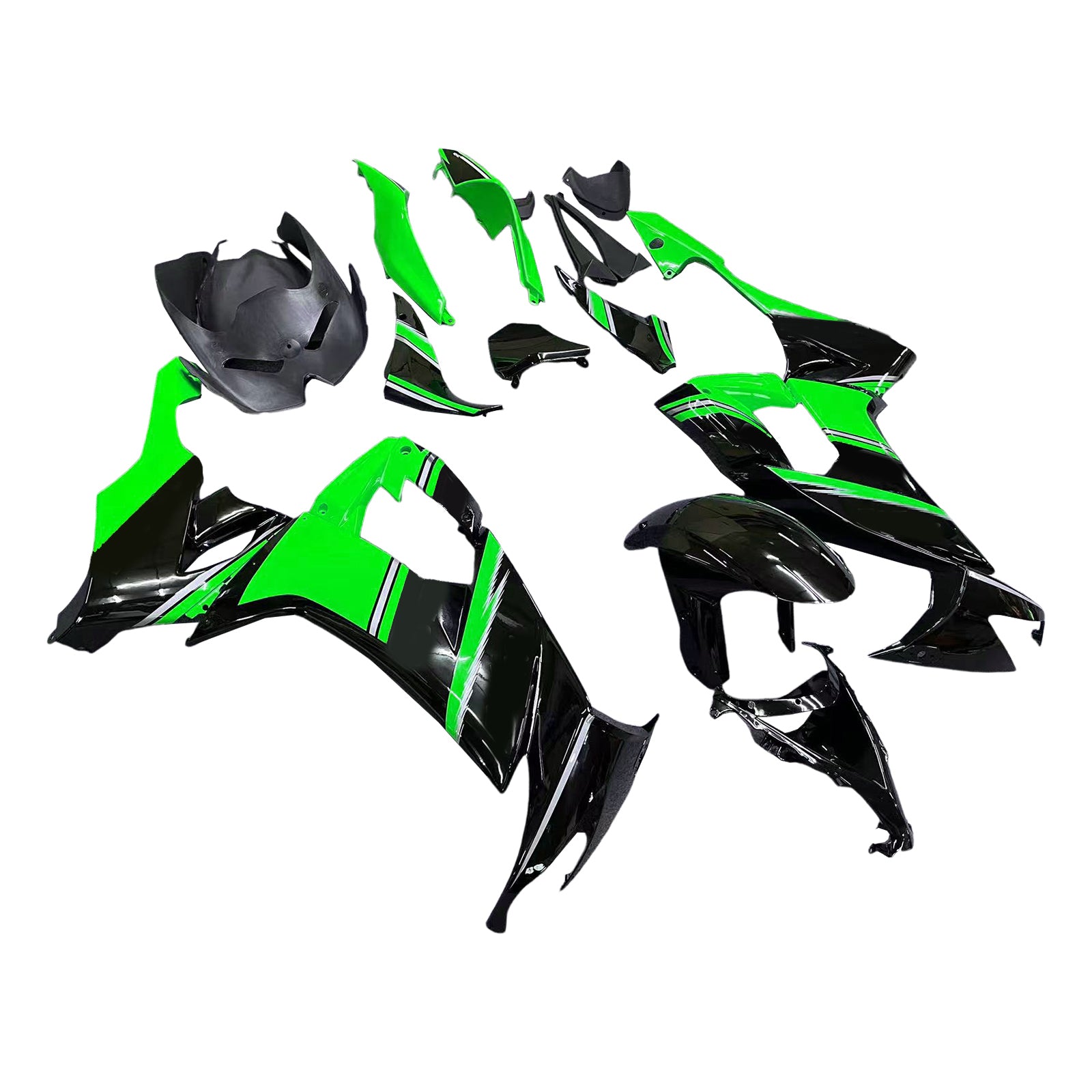 Amotopart Kawasaki ZX10R 2008-2010 Kit Carénage Carrosserie Plastique ABS