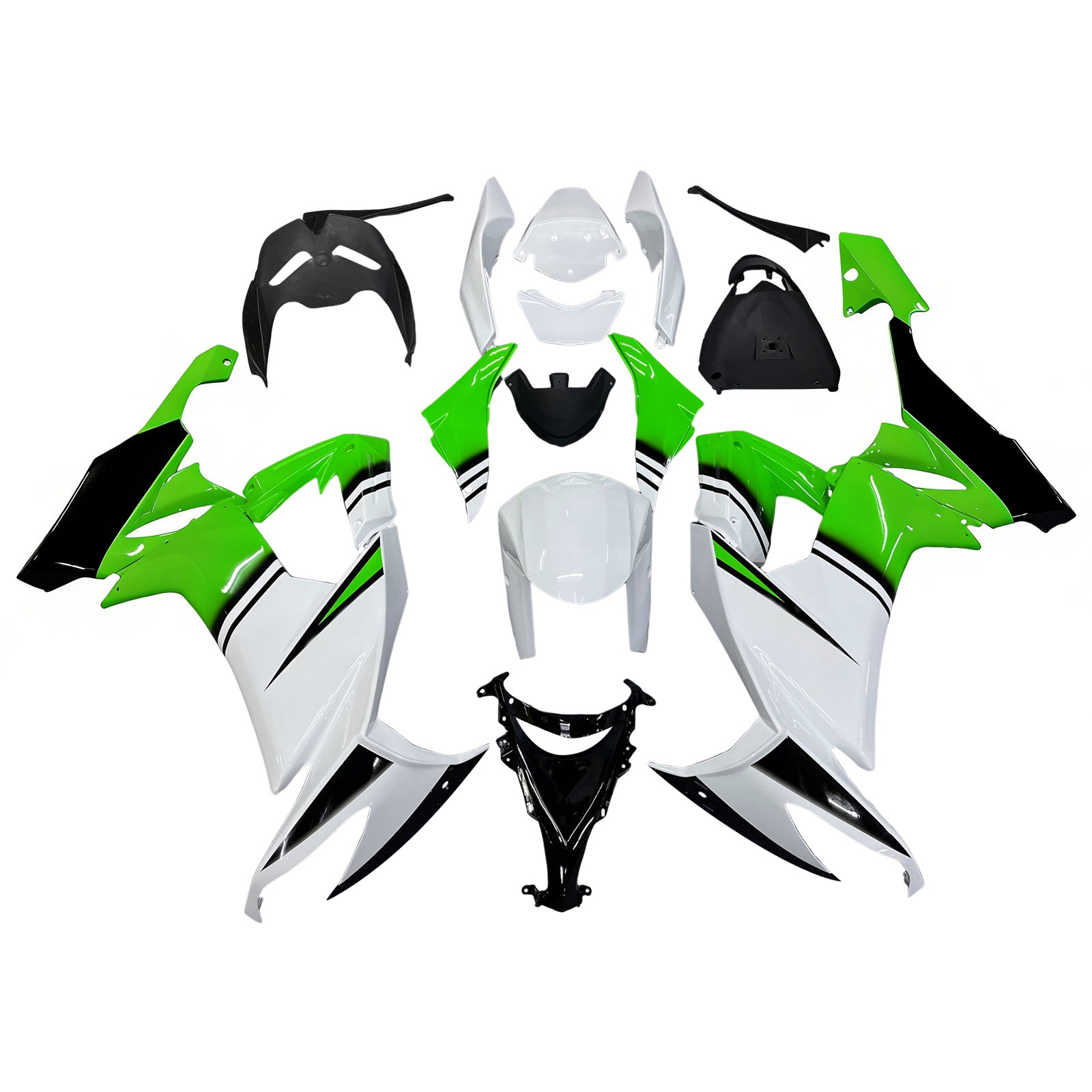 Amotopart Kawasaki ZX10R 2008-2010 Kit Carénage Carrosserie Plastique ABS