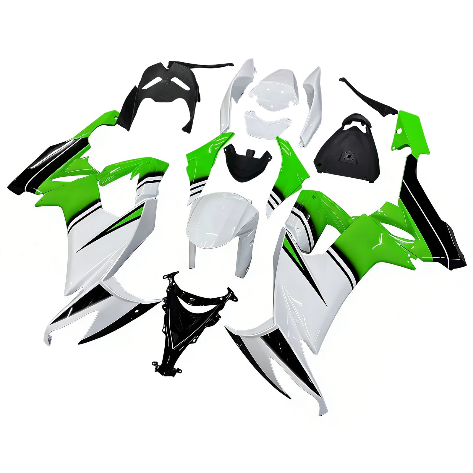 Amotopart Kawasaki ZX10R 2008-2010 Kit Carénage Carrosserie Plastique ABS