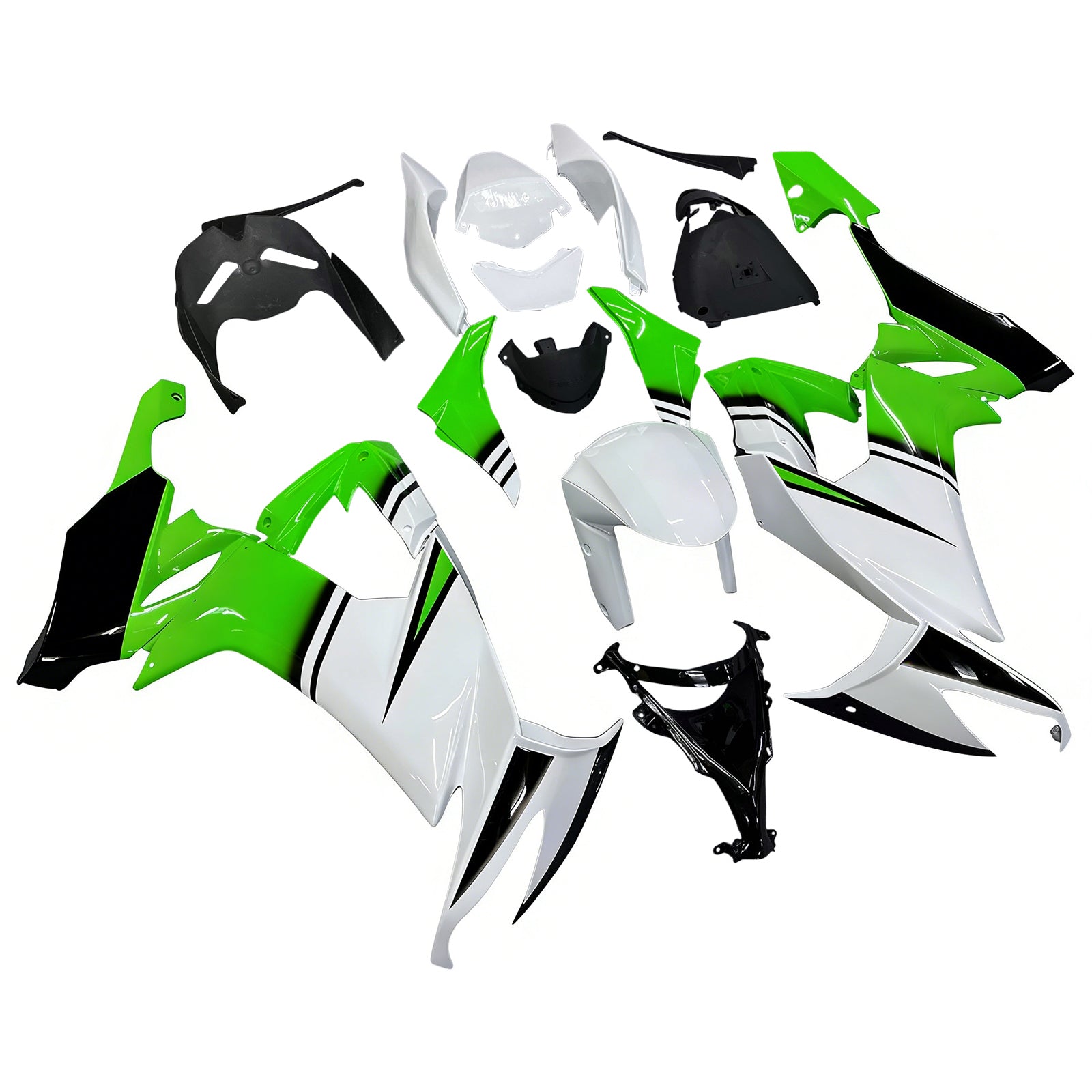 Amotopart Kawasaki ZX10R 2008-2010 Kit Carénage Carrosserie Plastique ABS