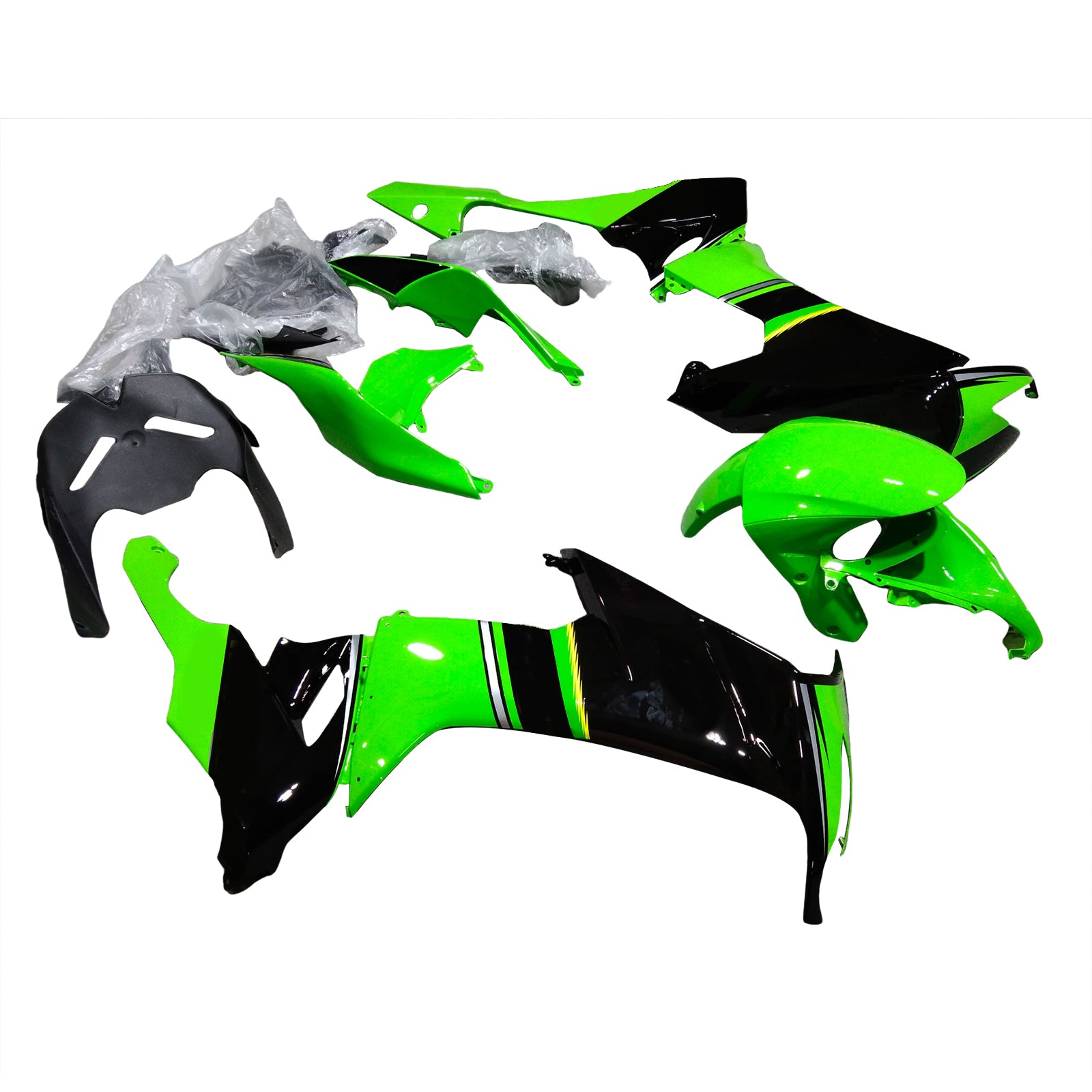 Amotopart Kawasaki ZX10R 2008-2010 Kit Carénage Carrosserie Plastique ABS
