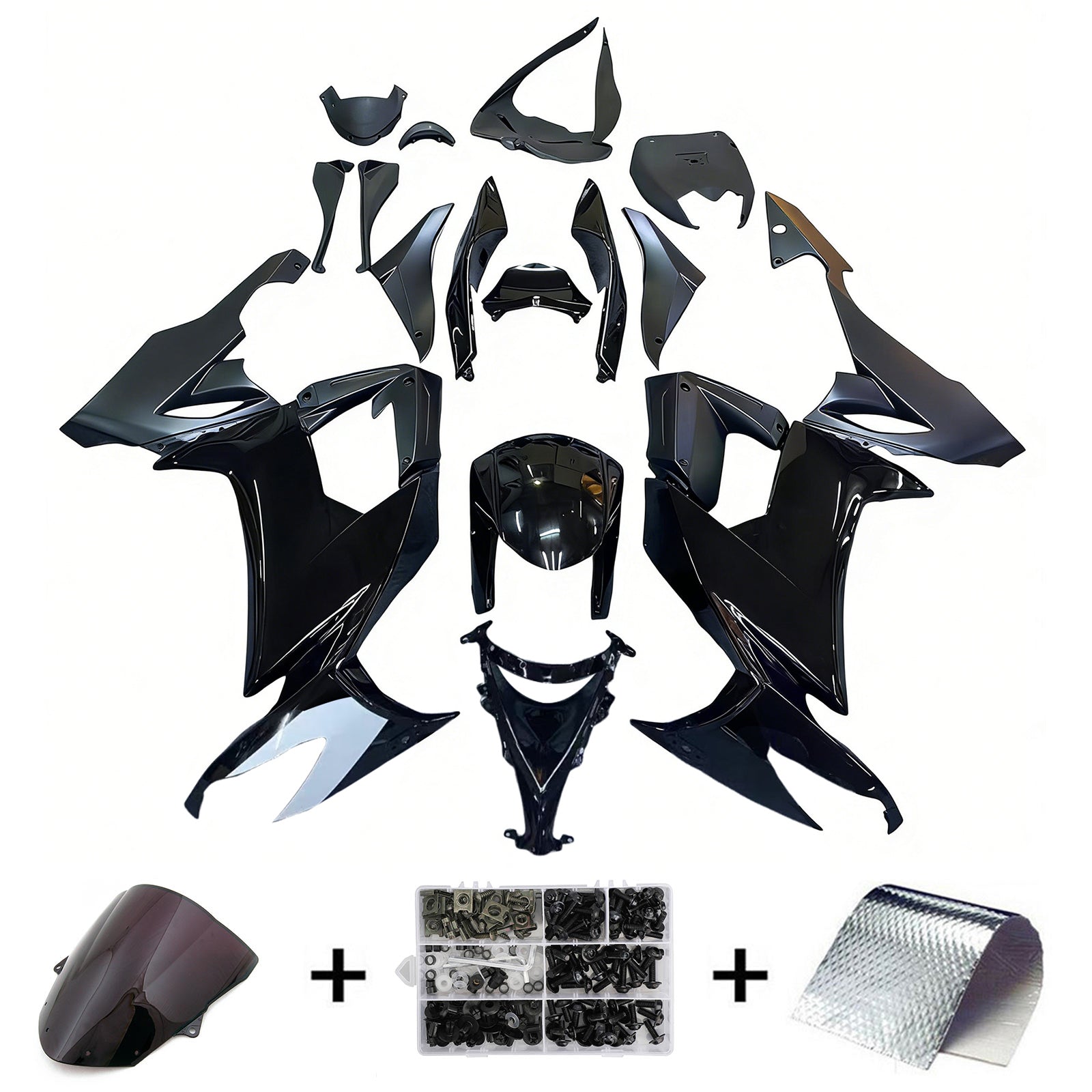 Kit de carénage d'injection Kawasaki ZX10R 2008-2010, carrosserie en plastique ABS