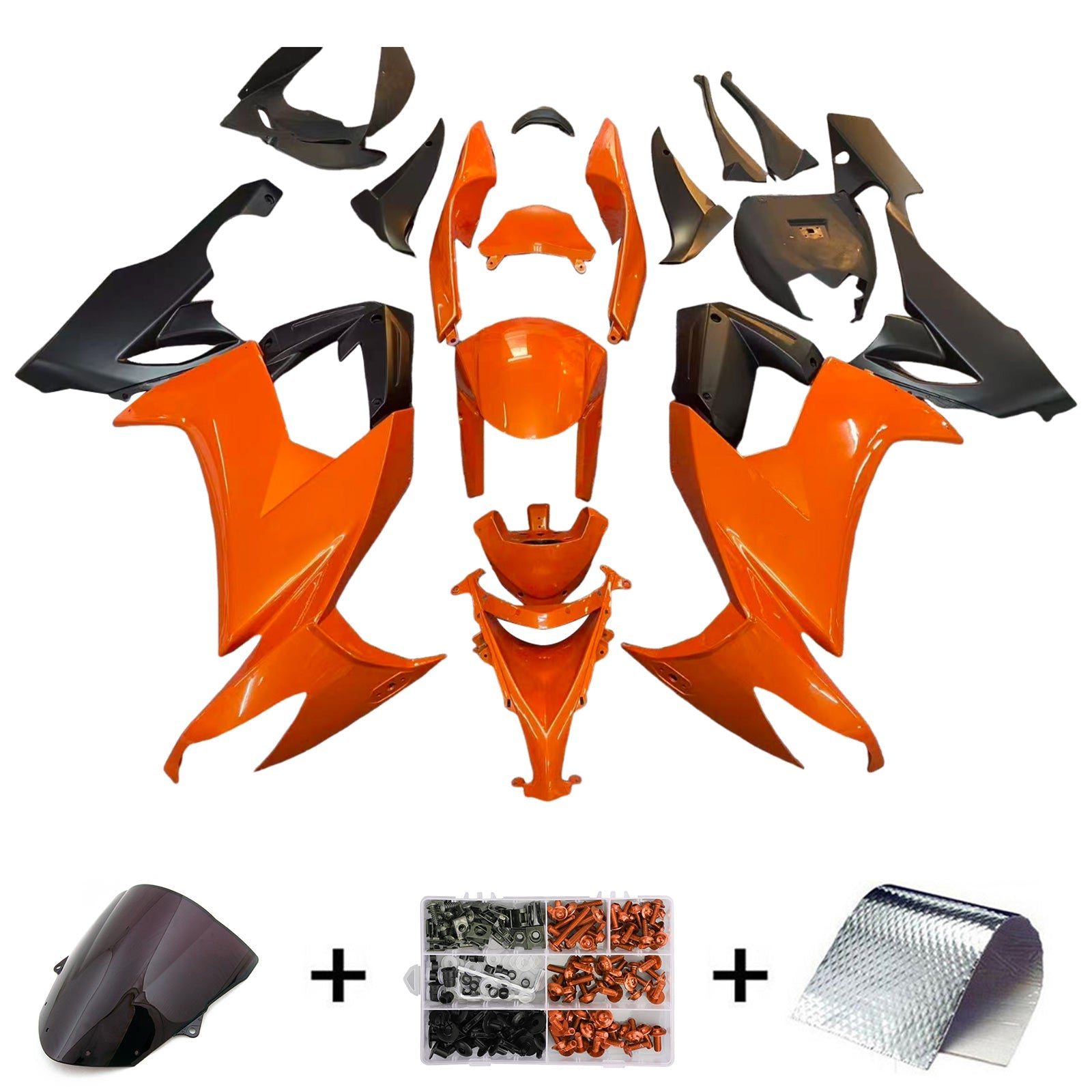 Kit de carénage d'injection Kawasaki ZX10R 2008-2010, carrosserie en plastique ABS