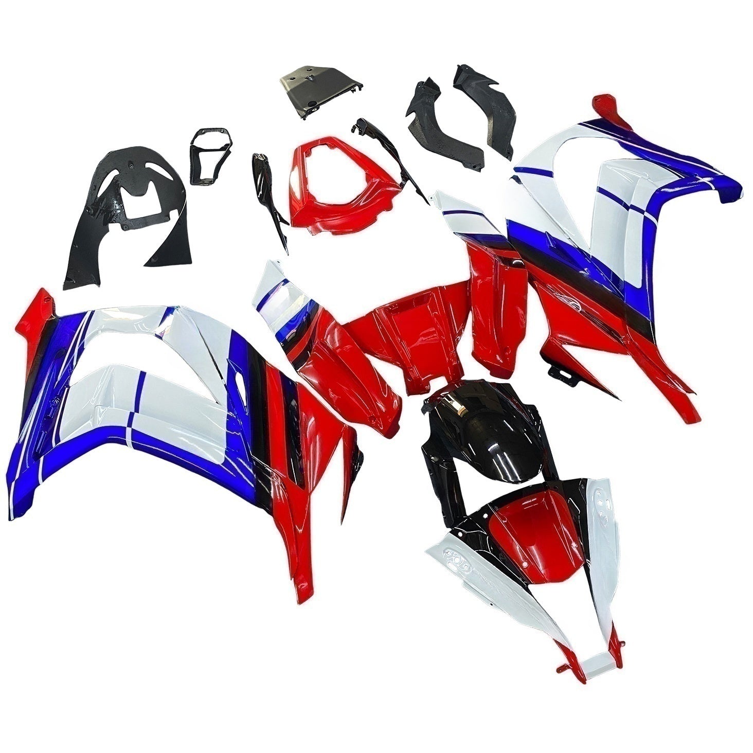 Amotopart pour Ninja ZX10R 2011-2015 rouge blanc bleu carrosserie carénage ABS moulé par Injection plastique ensemble 10 # générique