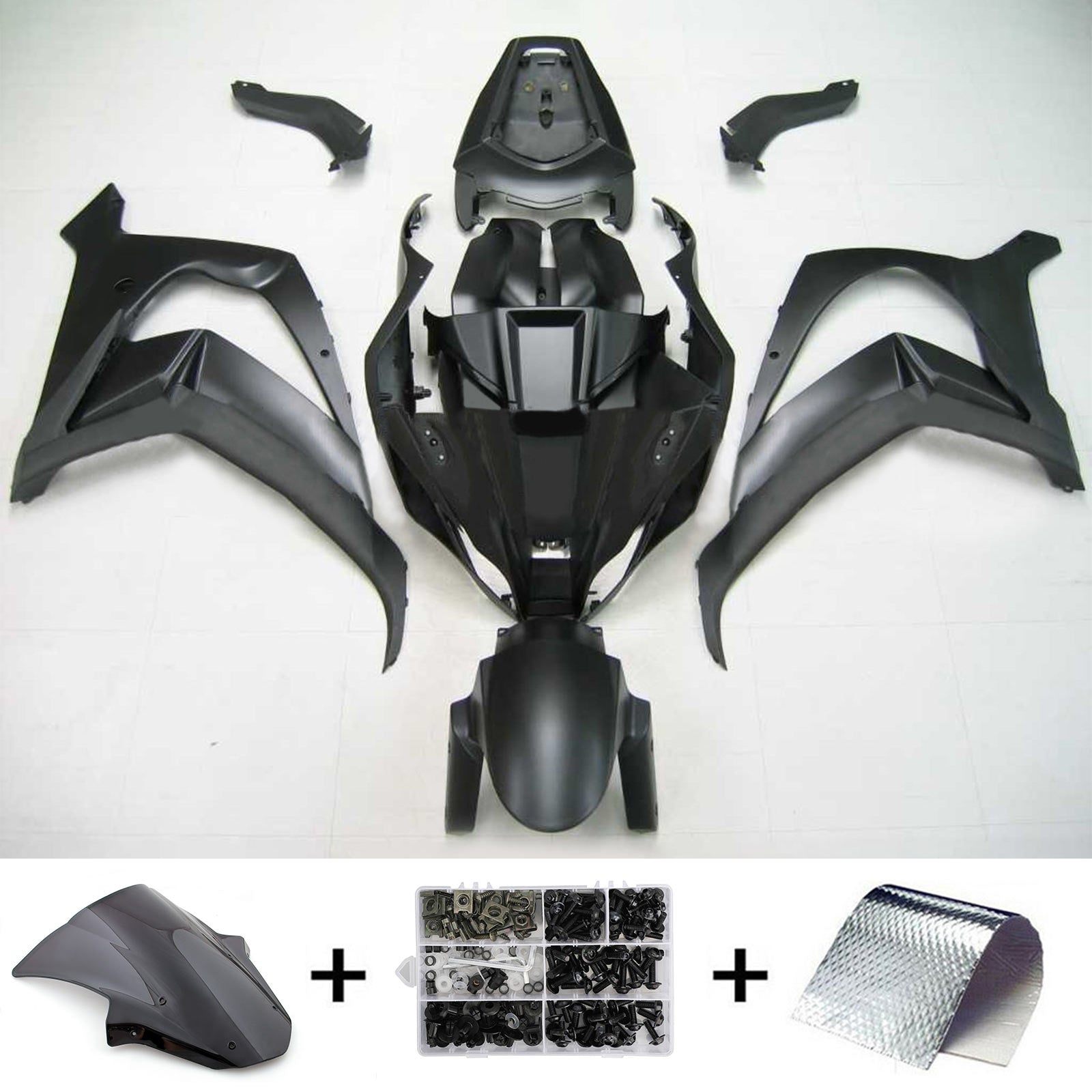 Kit de carenado de inyección de carrocería Kawasaki ZX10R 2011-2015, plástico Abs equipado