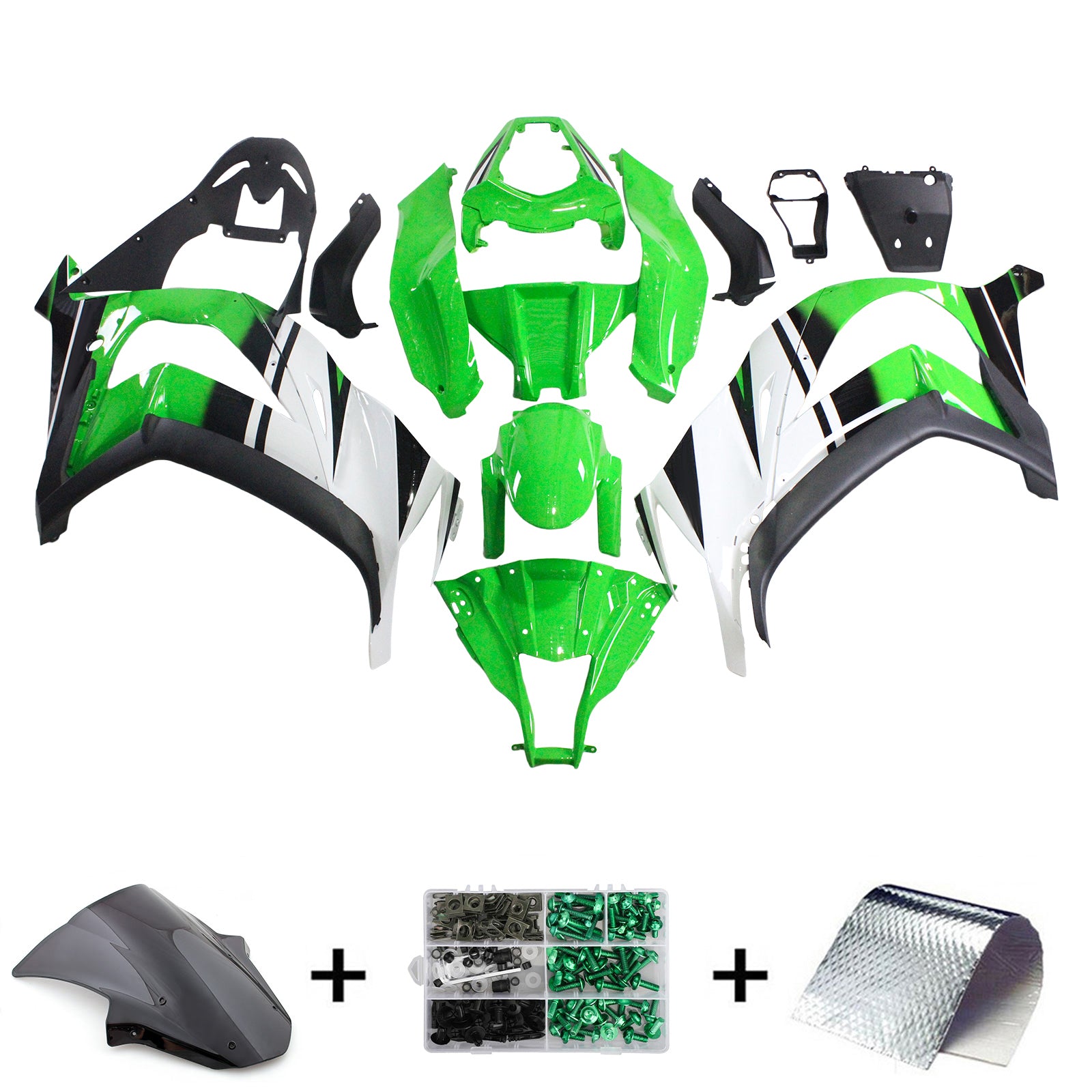 2011-2015 Kawasaki ZX10R Kit de carénage d'injection Bodywork Abs en plastique ajusté