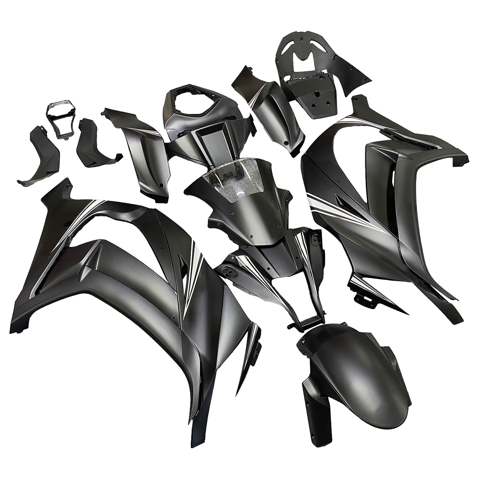 2011-2015 Kawasaki ZX10R päällirakenteen ruiskutussuojaussarja Abs Muovi asennettu