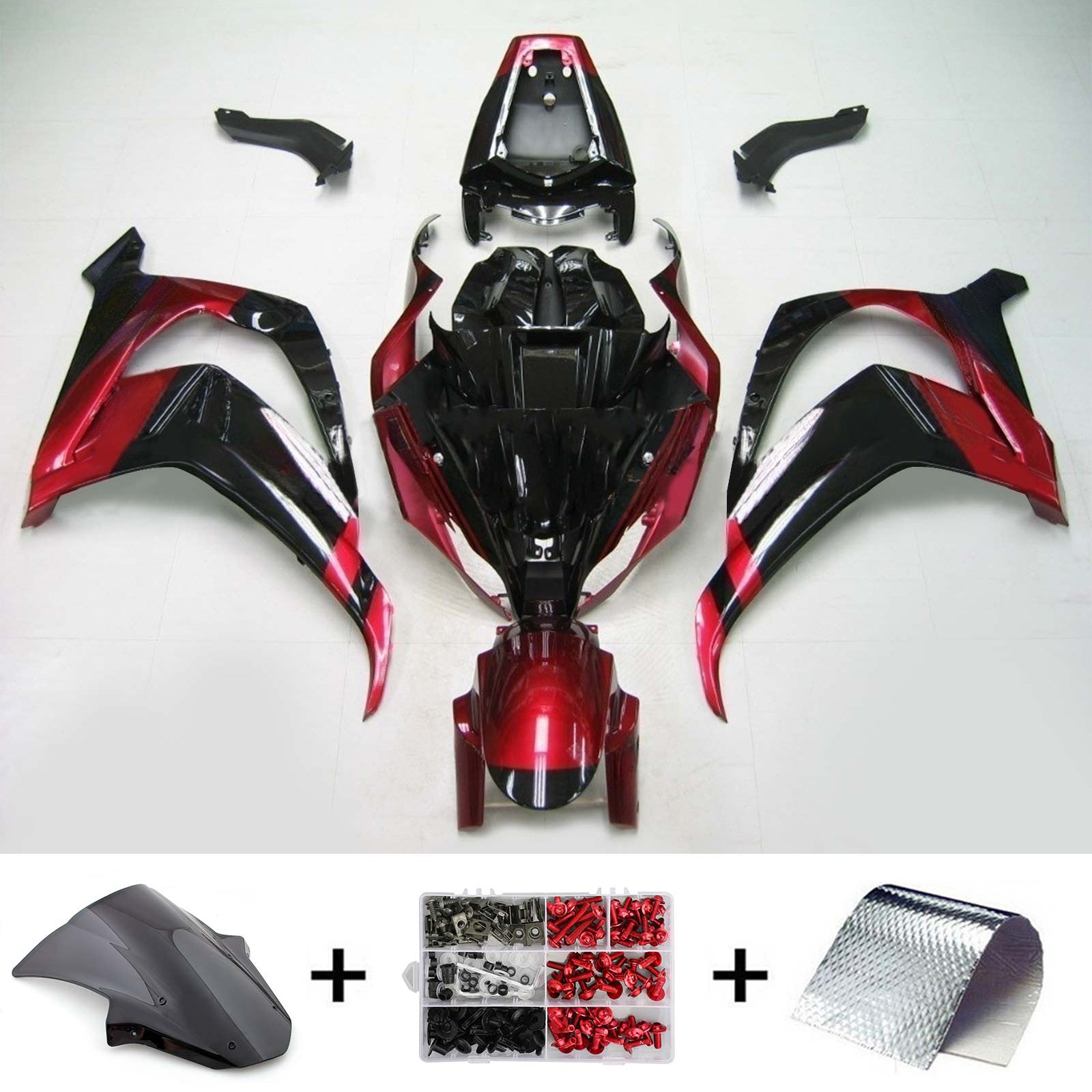 2011-2015 Kawasaki ZX10R Kit de carénage d'injection Bodywork Abs en plastique ajusté