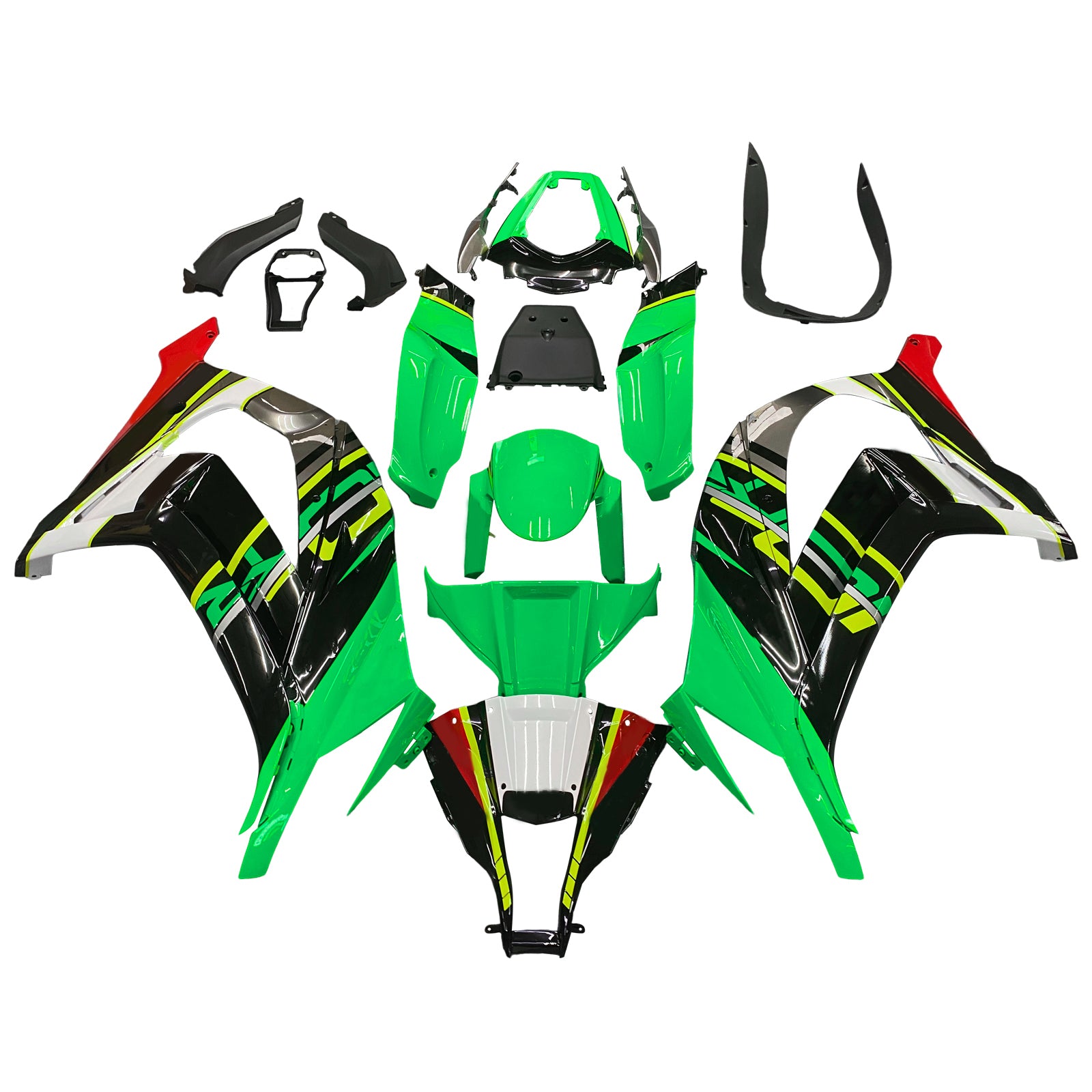 2011-2015 Kawasaki ZX10R Injectie-kit van carrosserie-buikspieren in aangepast plastic