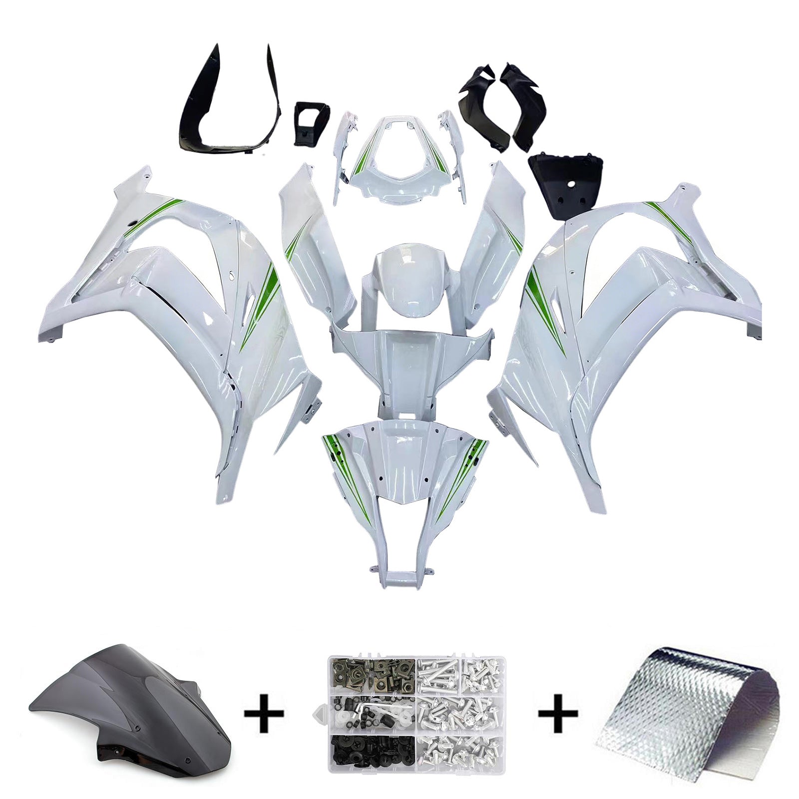 Amotopart Kawasaki ZX10R 2011-2015 ABS muovinen korin suojasarja
