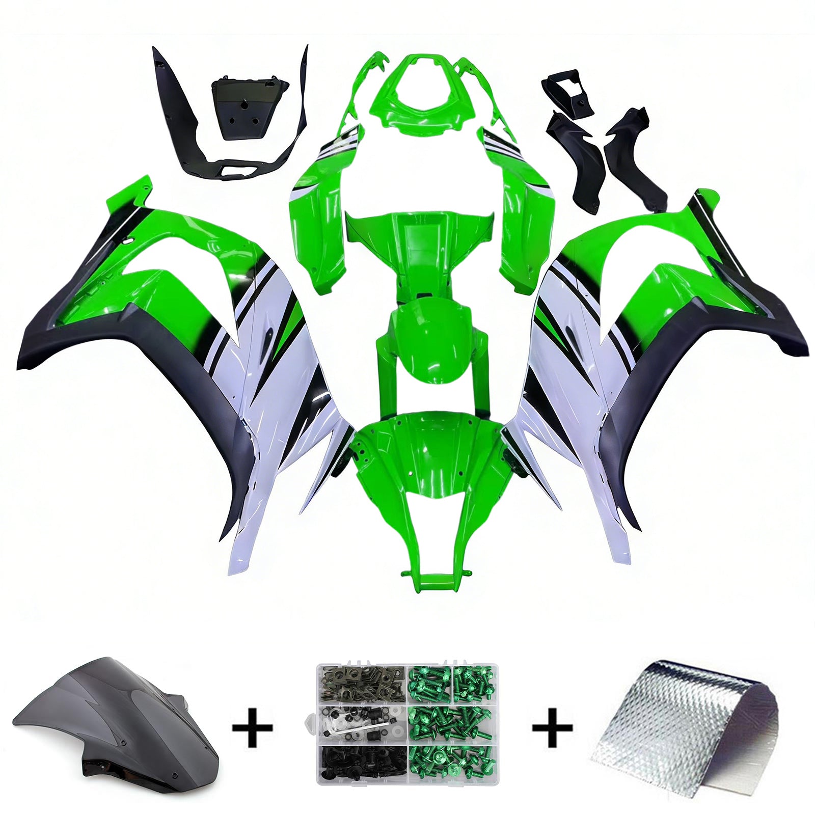 Amotopart Kawasaki ZX10R 2011-2015 ABS muovinen korin suojasarja