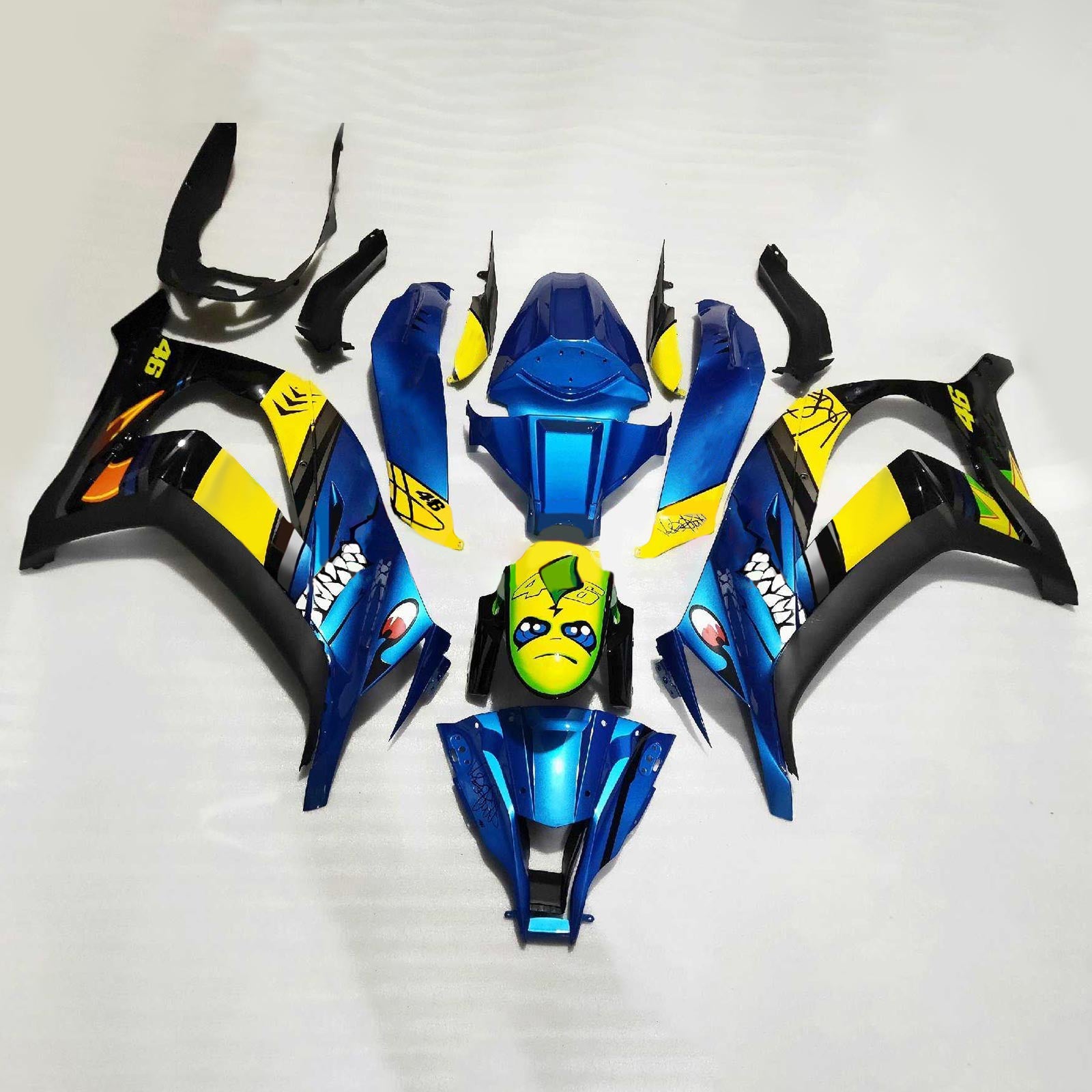 Amotopart Kawasaki ZX10R 2011-2015 ABS muovinen korin suojasarja