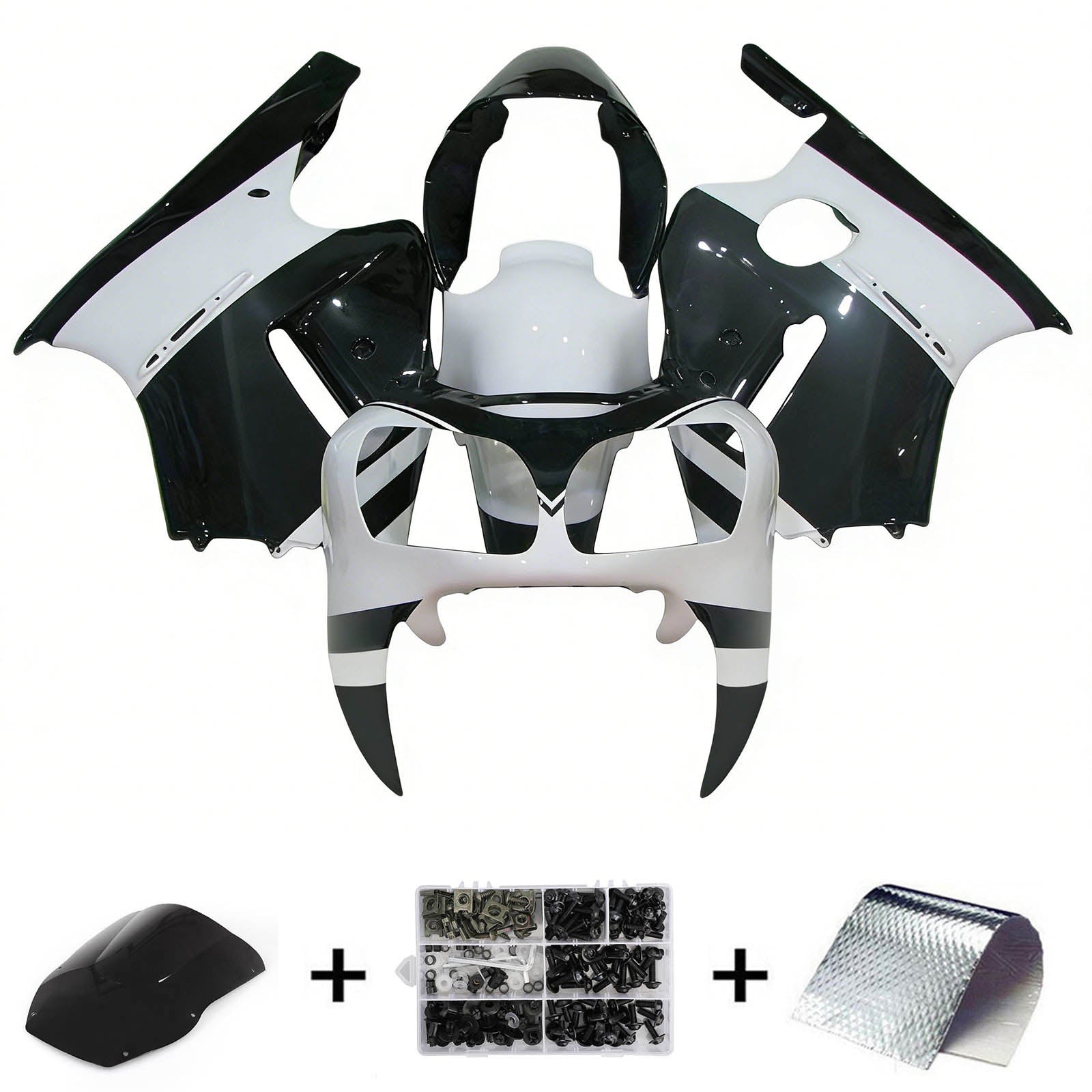 2000-2001 Kawasaki ZX12R Kit de carénage d'injection carrosserie plastique ABS