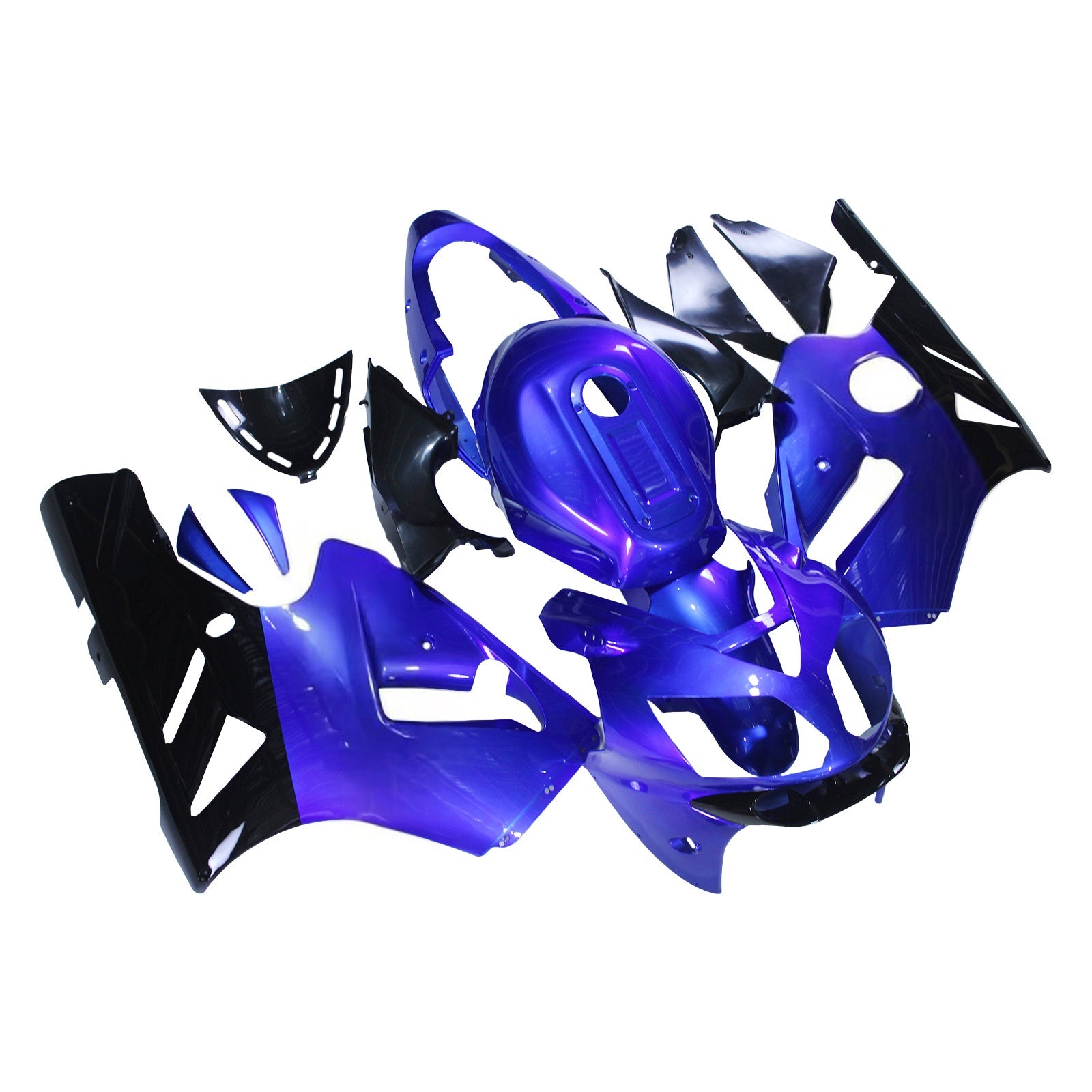 Amotopart pour Ninja ZX12R 2002-2005 bleu noir carrosserie carénage ABS moulé par Injection plastique ensemble 1 # générique