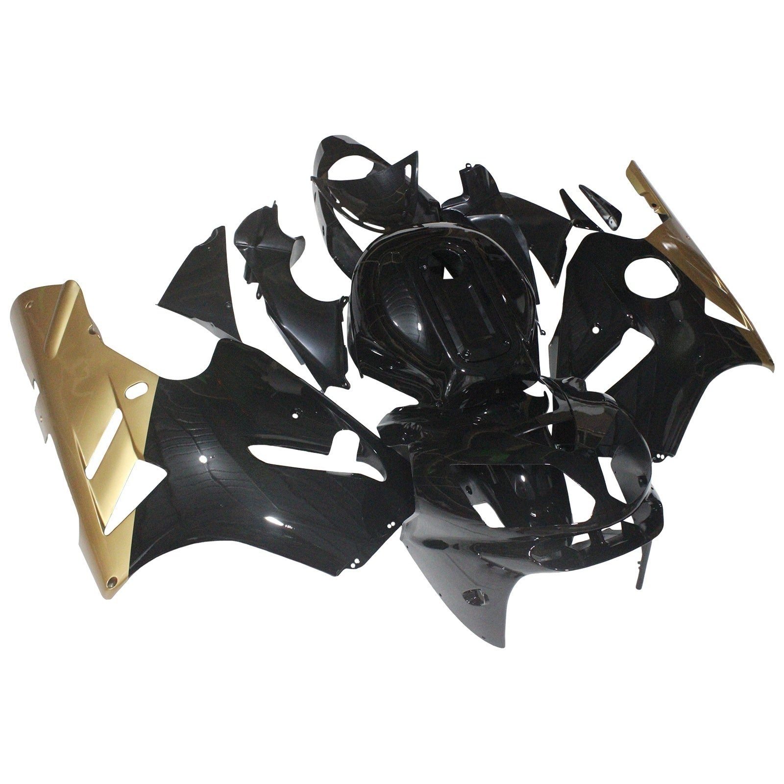 Amotopart Carénages Kawasaki ZX12R Ninja Noir &amp; Or ZX12R (2002-2005) Générique