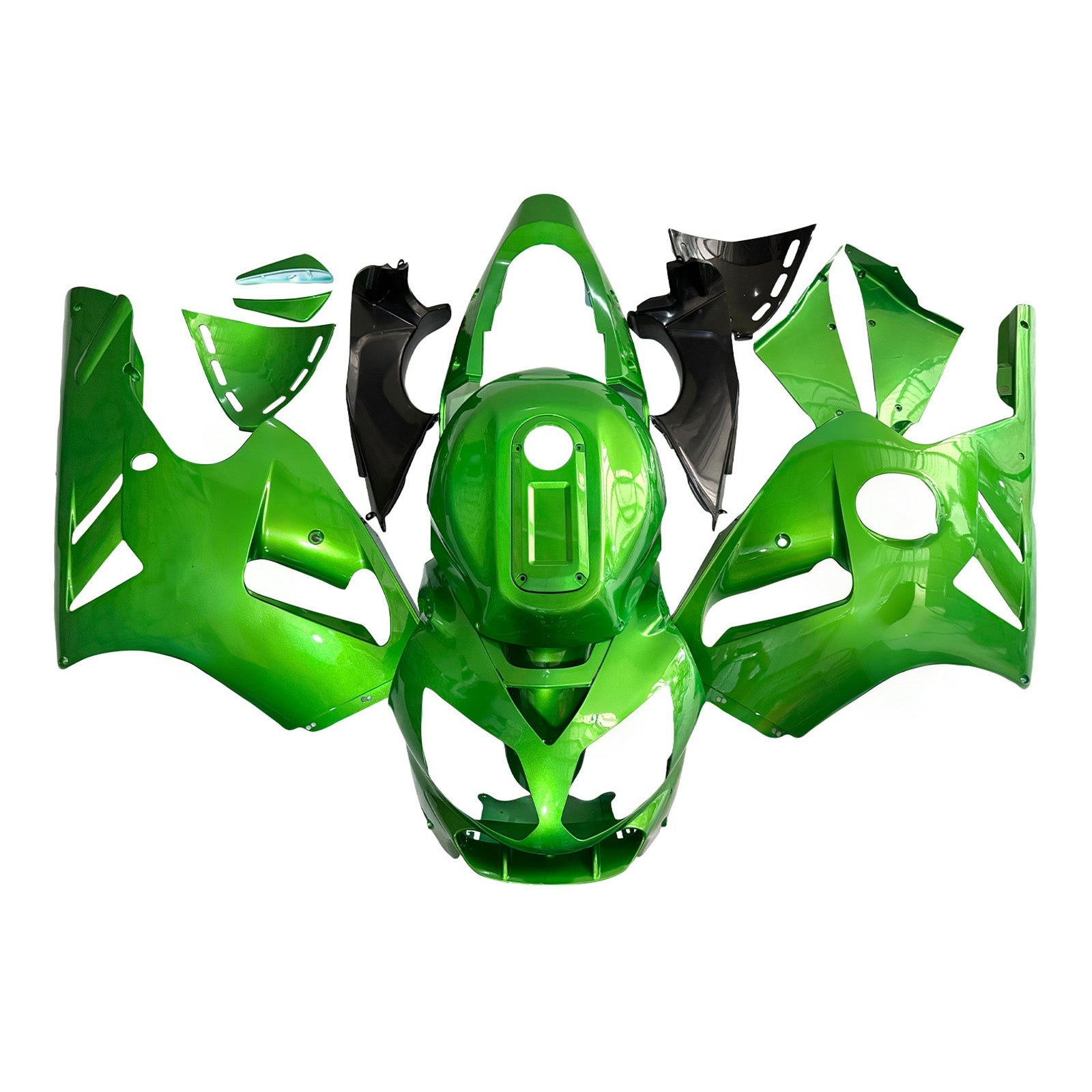 Amotopart pour Ninja ZX12R 2002-2005 carénage de carrosserie métallique vert ABS moulé par Injection plastique ensemble 4 # générique