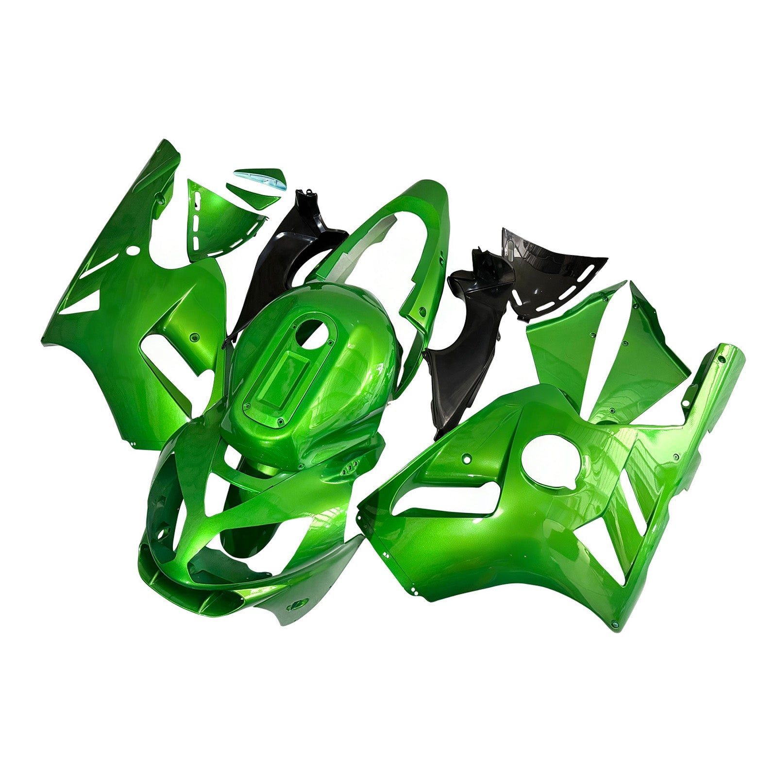 Amotopart pour Ninja ZX12R 2002-2005 carénage de carrosserie métallique vert ABS moulé par Injection plastique ensemble 4 # générique
