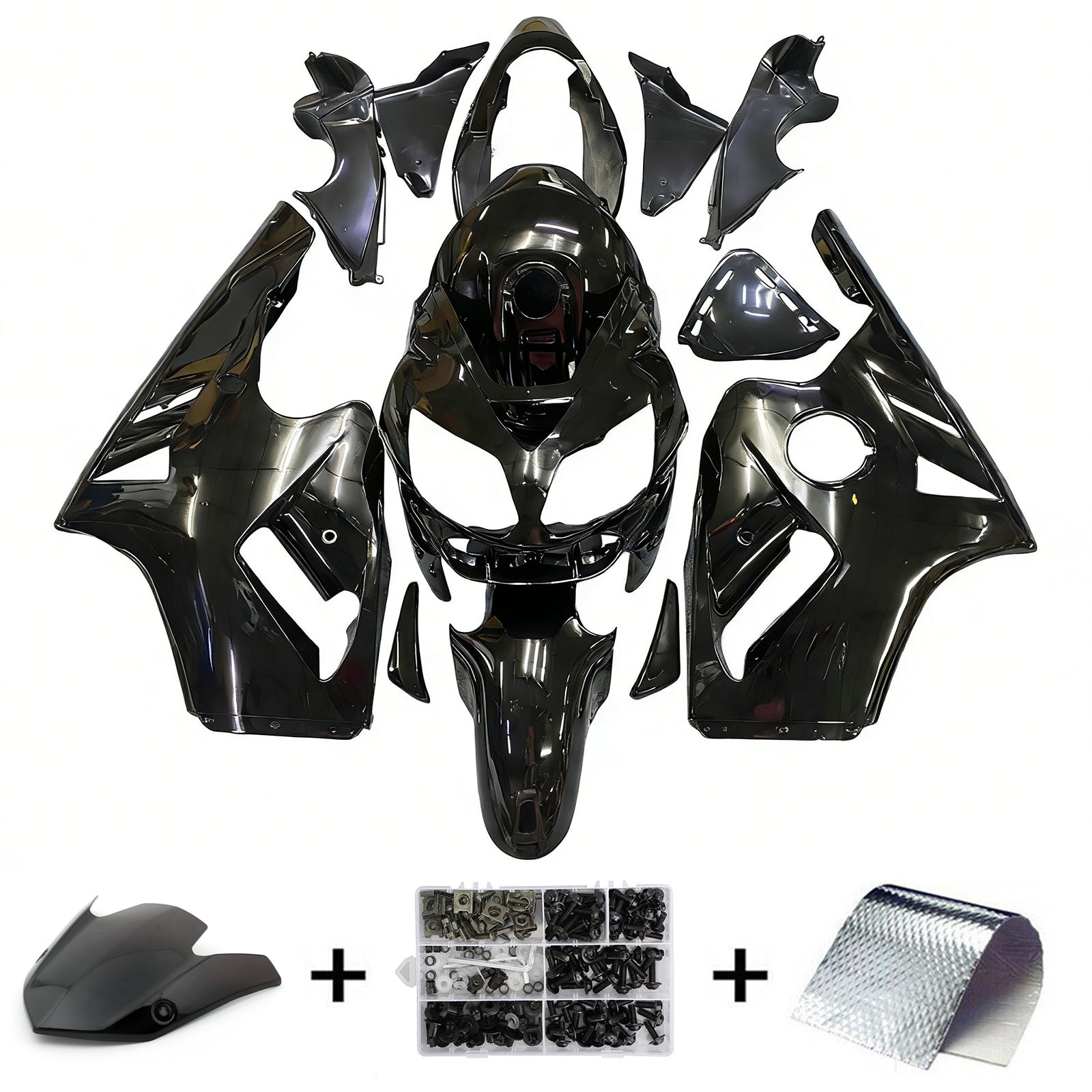 Carénages Amotopart 2002-2005 Kawasaki ZX12R Noir ZX12R Generic