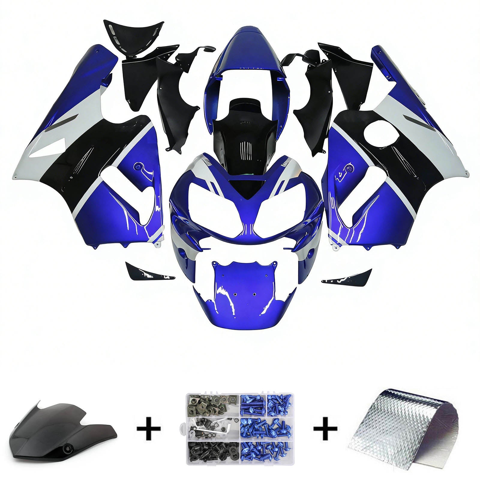 2002-2005 Kawasaki ZX12R ruiskutussuojasarja ABS muovinen kori