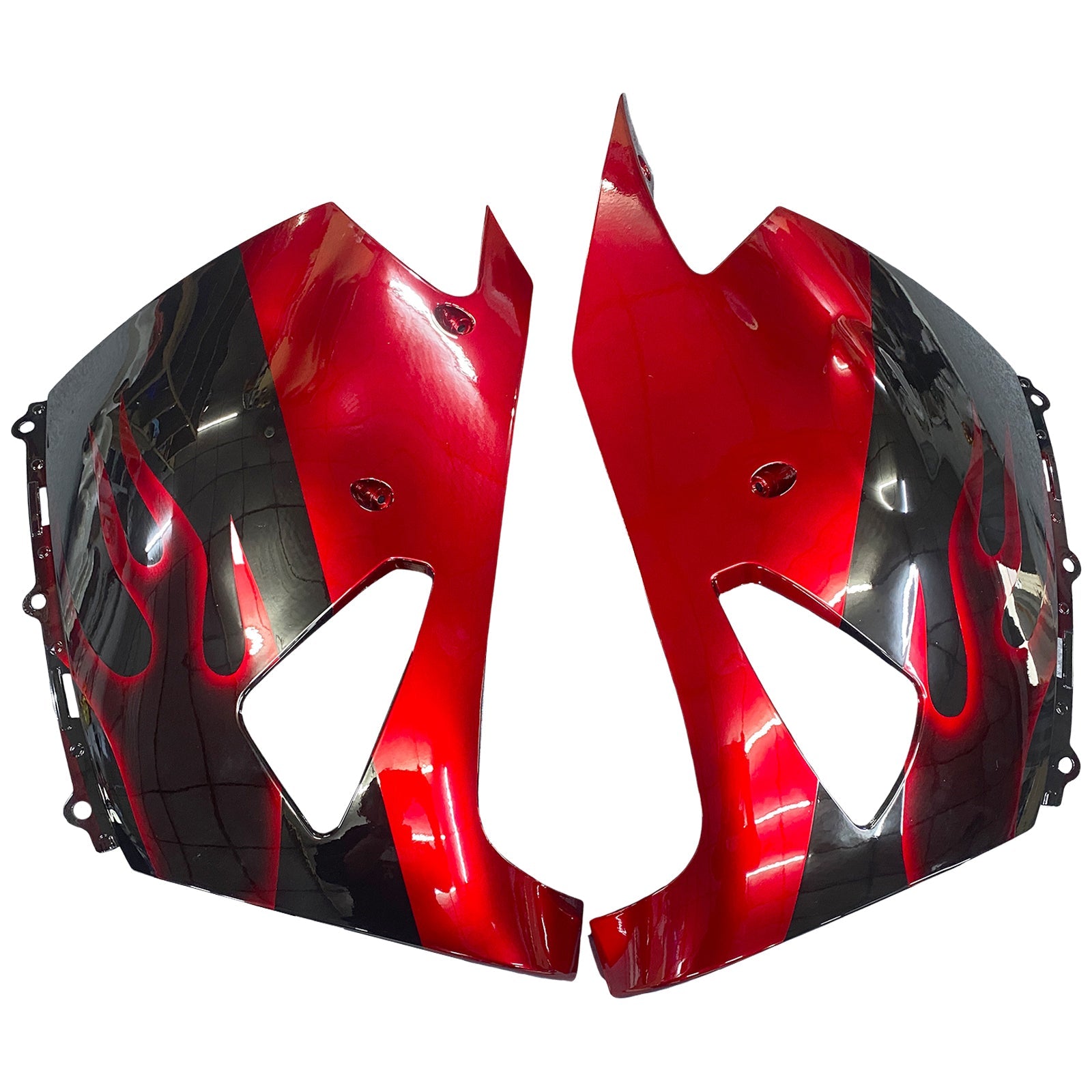 Ranges Amotopart 2006-2011 Kawasaki ZX14R črna in rdeča plamen ninja generična