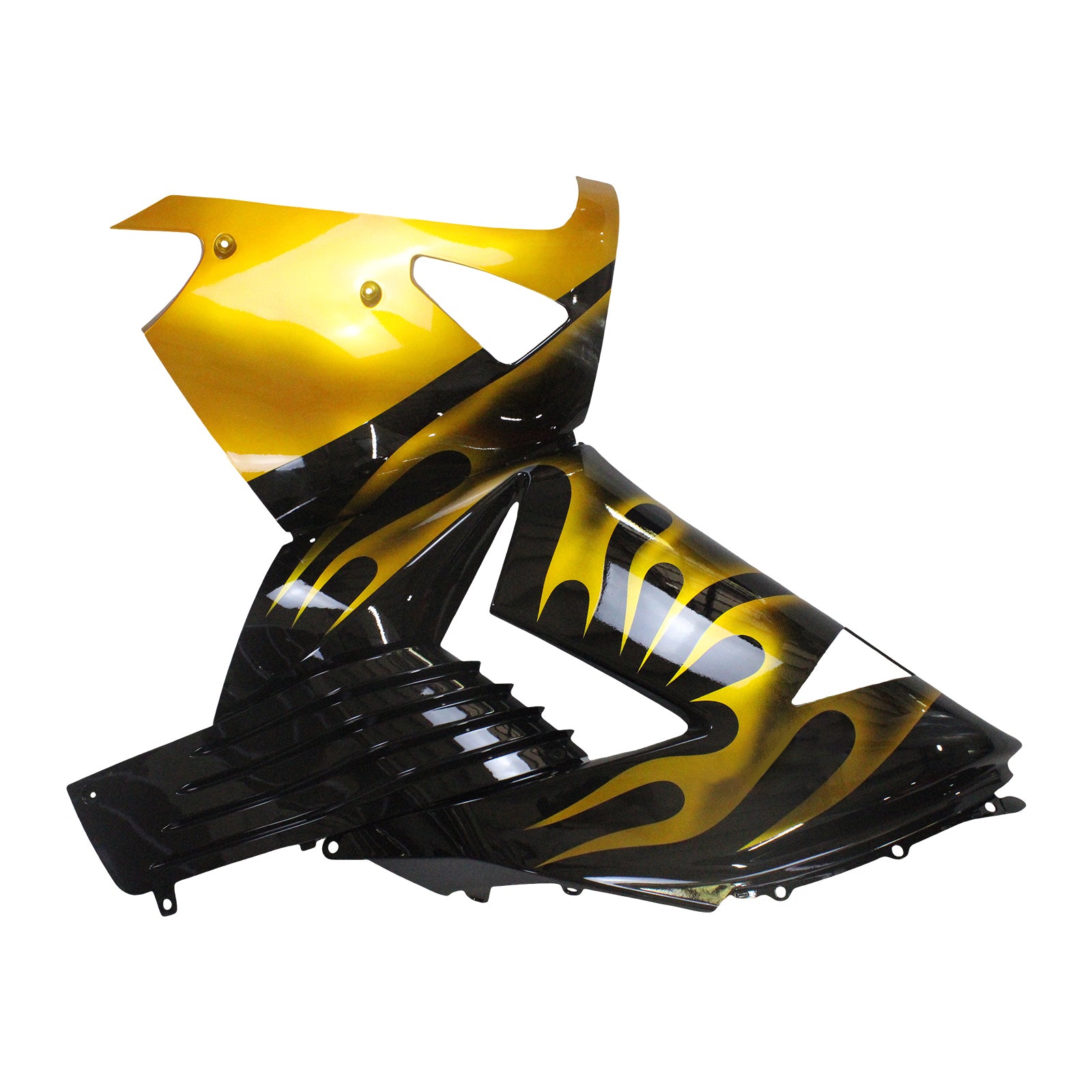 Amotopart pour Ninja ZX14R 2006-2011 noir et or flamme carrosserie carénage ABS moulé par Injection plastique ensemble 6 # générique