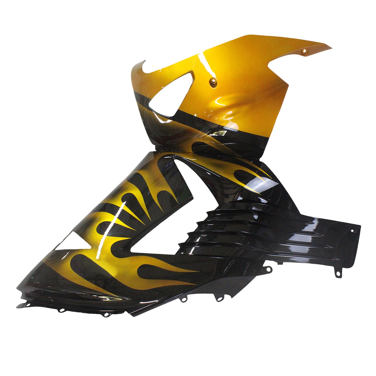 Amotopart pour Ninja ZX14R 2006-2011 noir et or flamme carrosserie carénage ABS moulé par Injection plastique ensemble 6 # générique