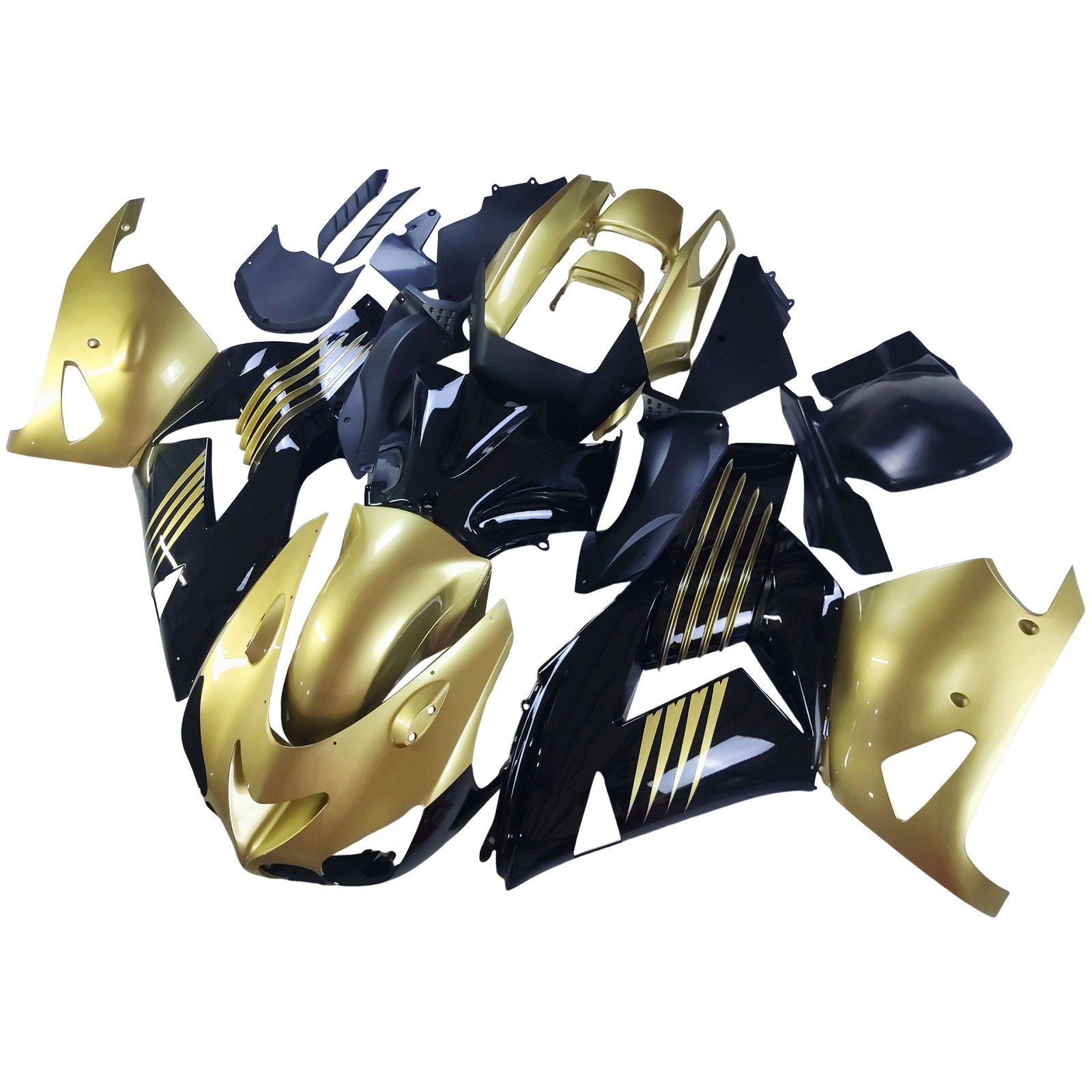 Amotopart Kawasaki ZX14R 2006-2011 Kit Carénage Carrosserie Plastique ABS