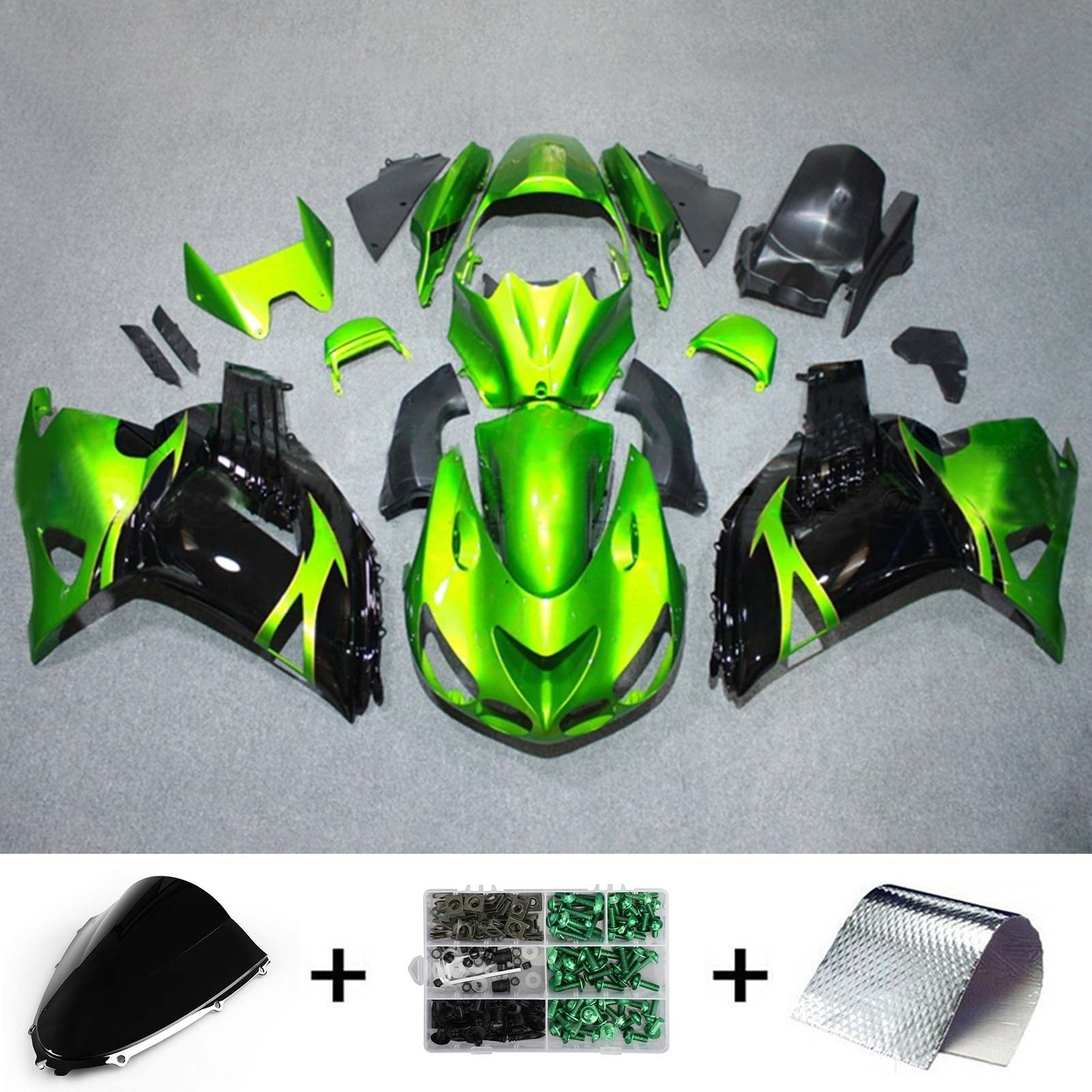 Amotopart Kawasaki ZX14R 2006-2011 Kit de carenado de carrocería de plástico ABS
