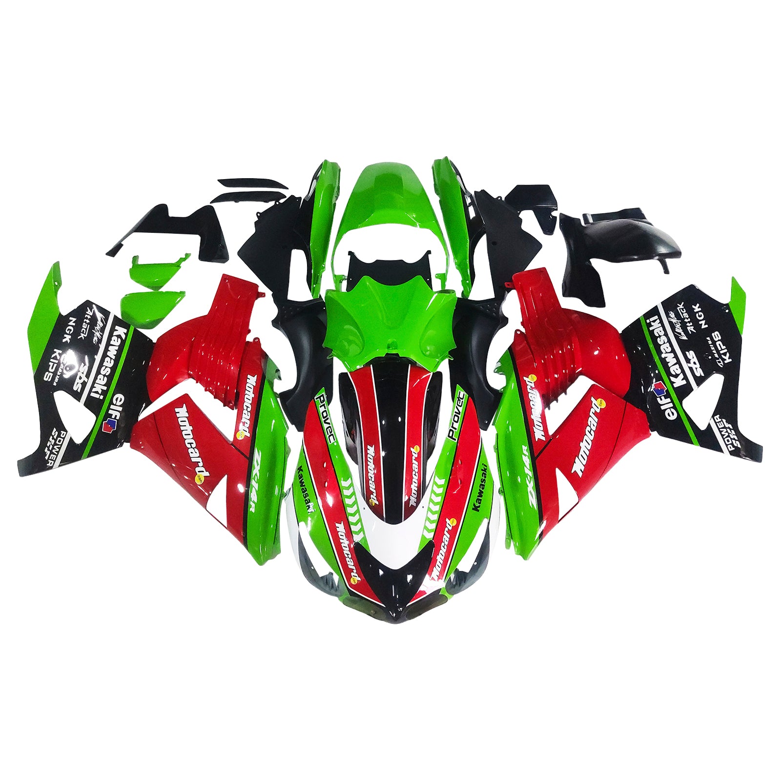 Amotopart Kawasaki ZX14R 2006-2011 ABS kunststof carrosseriekuipset