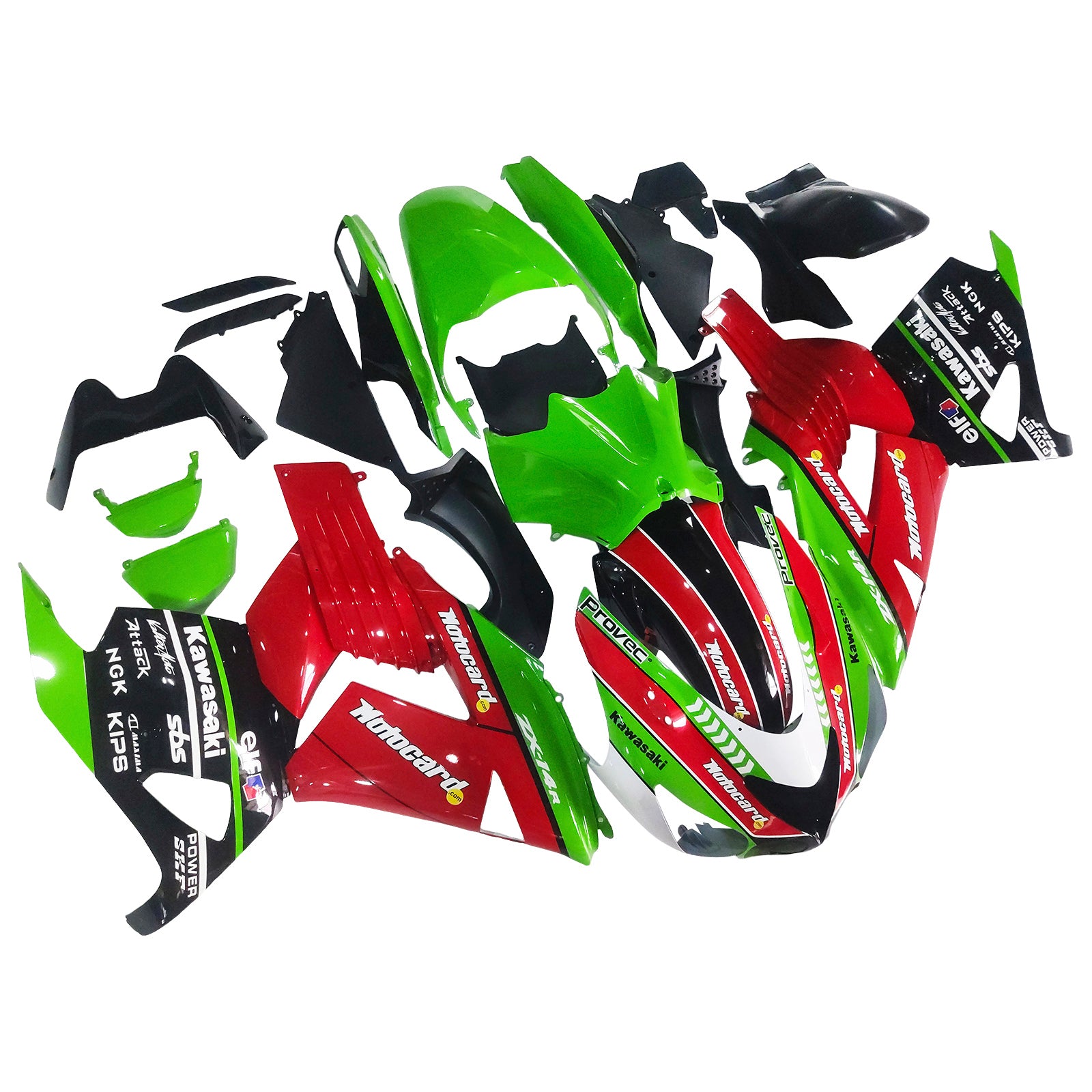 Amotopart Kawasaki ZX14R 2006-2011 ABS kunststof carrosseriekuipset