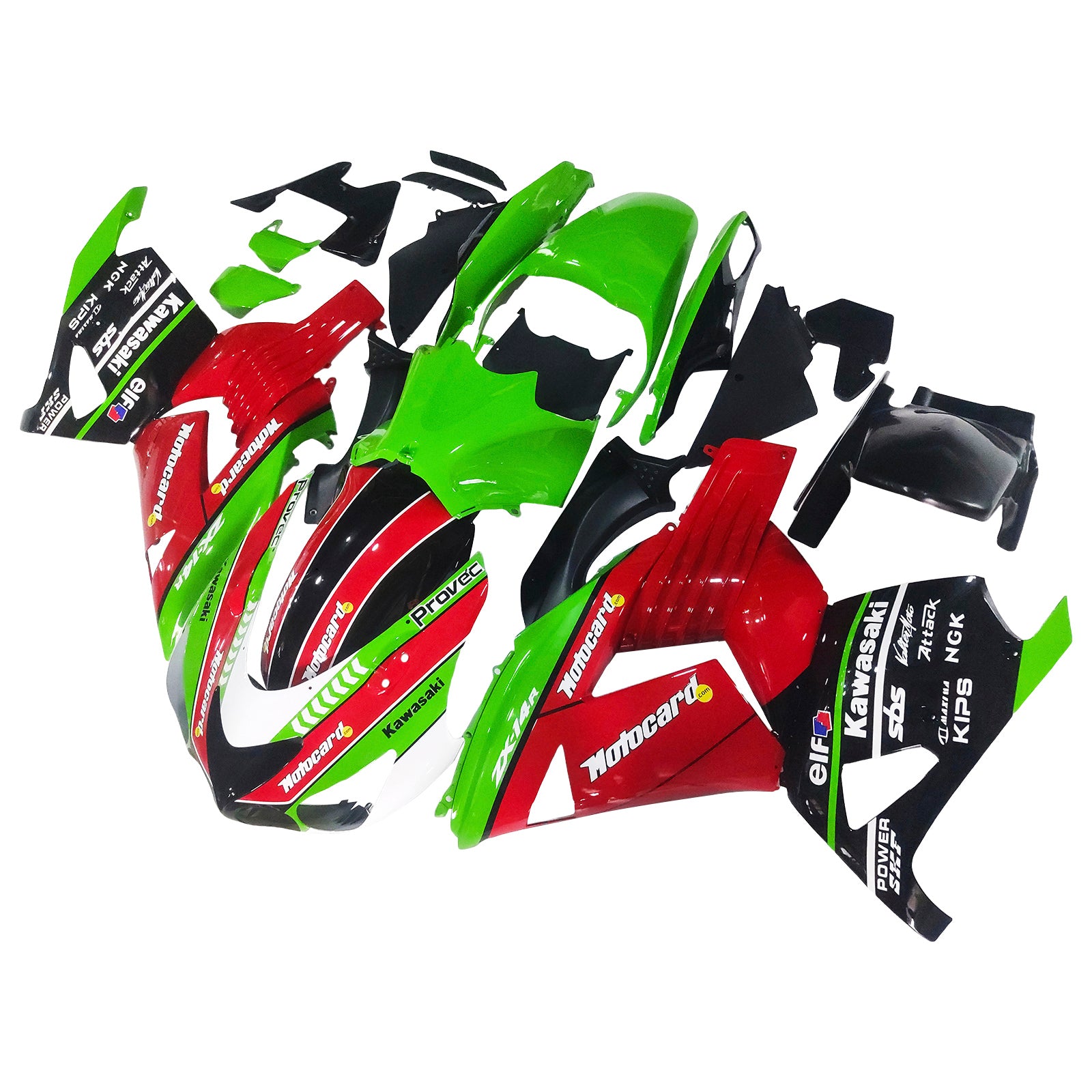 Amotopart Kawasaki ZX14R 2006-2011 ABS kunststof carrosseriekuipset