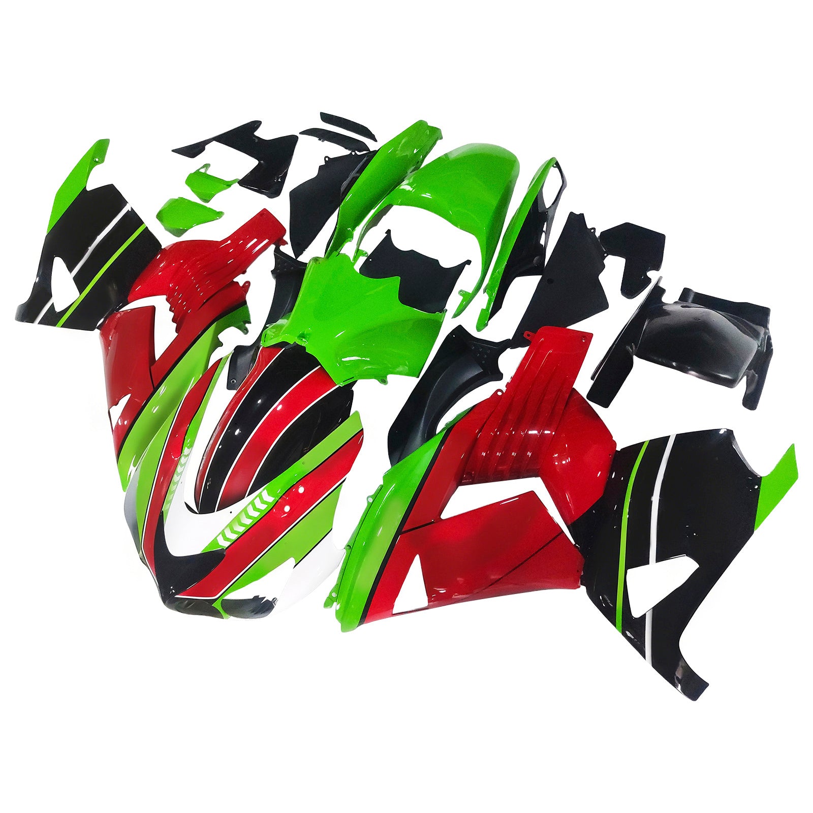 Amotopart Kawasaki ZX14R 2006-2011 Kit Carénage Carrosserie Plastique ABS