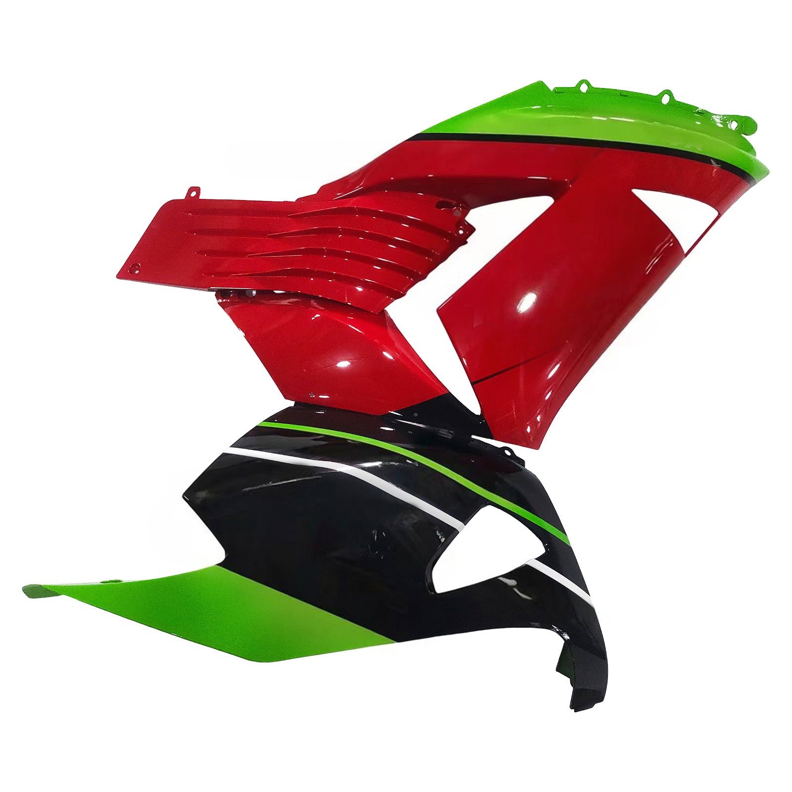 Amotopart Kawasaki ZX14R 2006-2011 Kit Carénage Carrosserie Plastique ABS