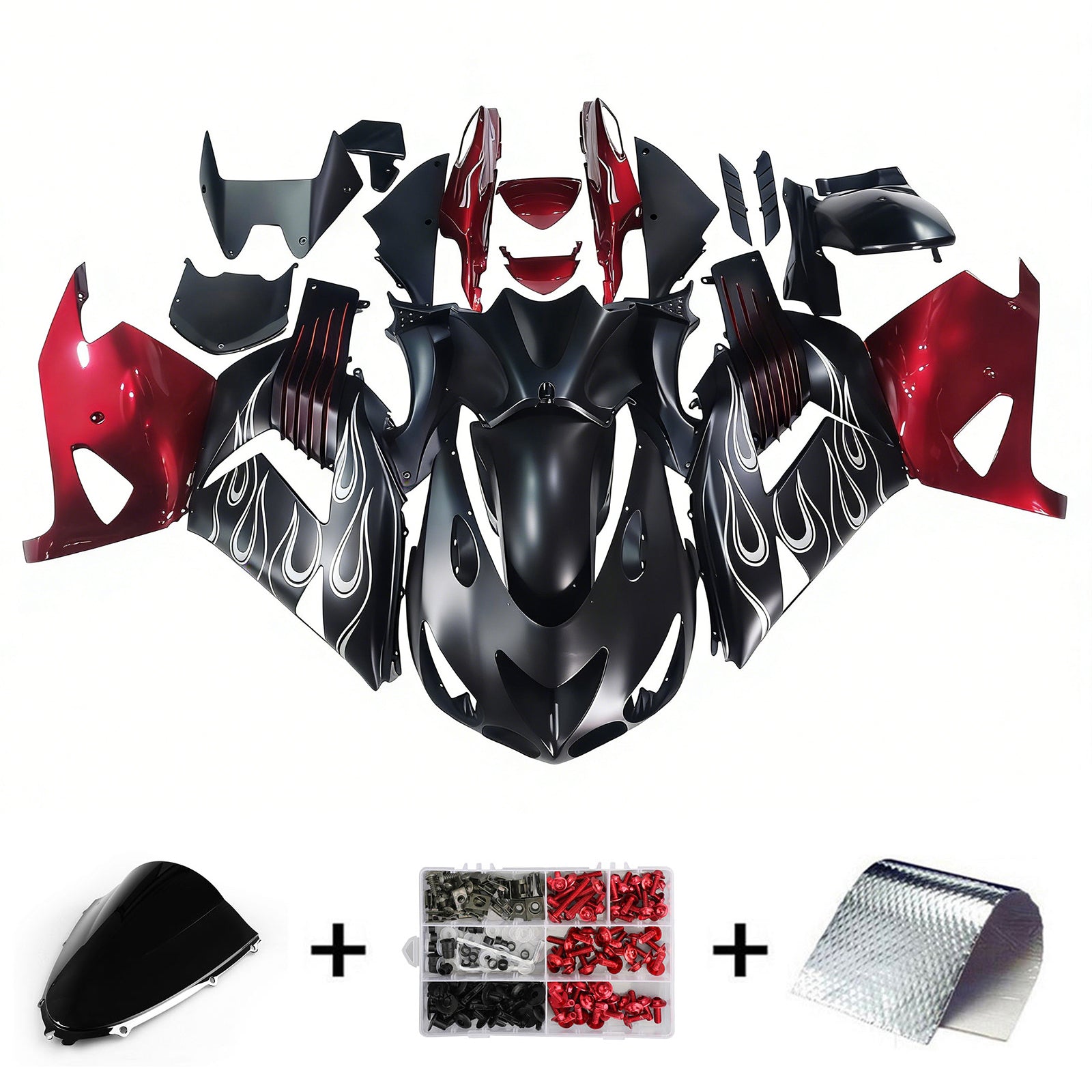 Kit de carénage d'injection Kawasaki ZX14R ZZR1400 2006-2011