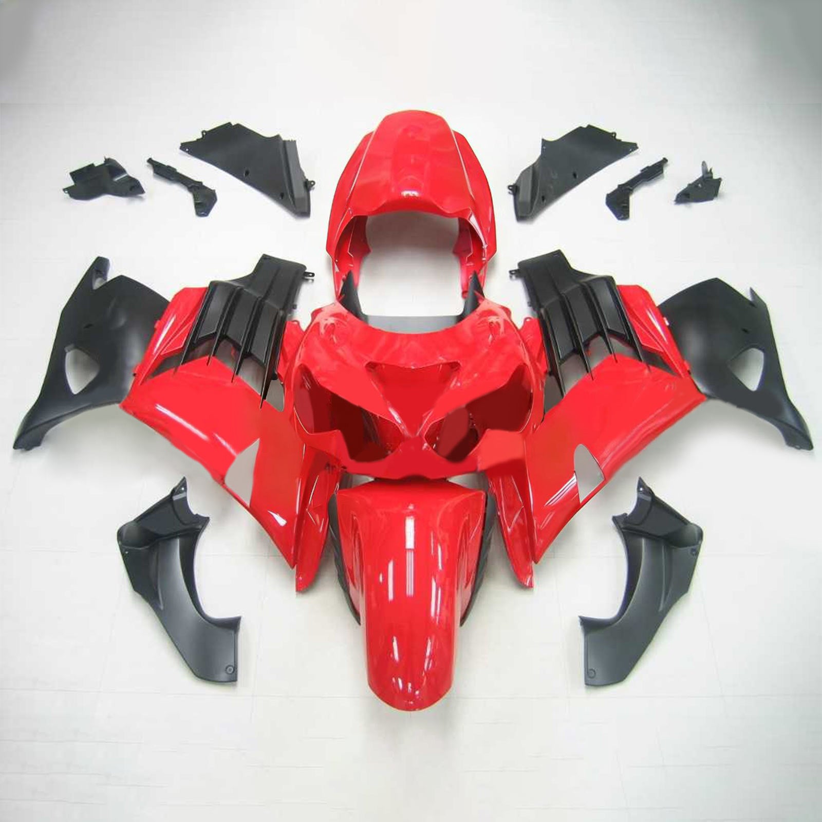 Carenados de plástico Amotopart 2012-2021 Kawasaki ZX14R Ninja Rojo Genérico