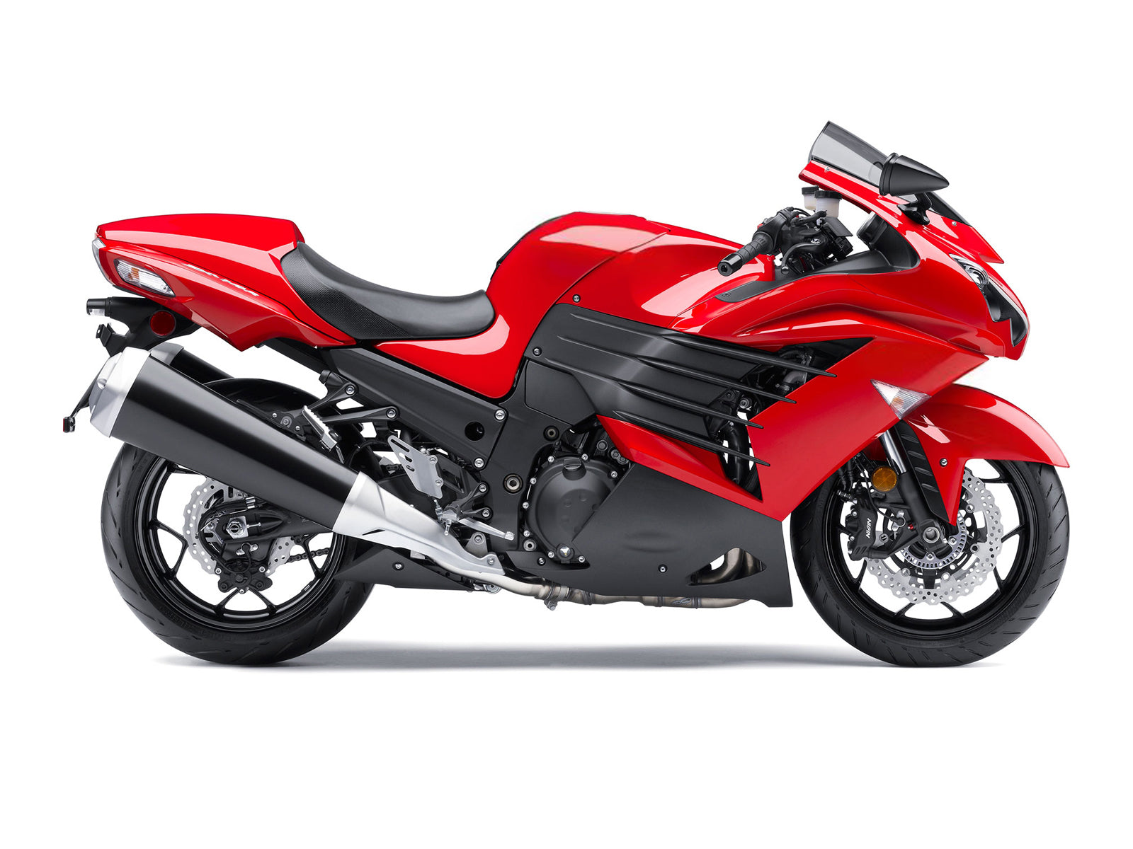 Carenados de plástico Amotopart 2012-2021 Kawasaki ZX14R Ninja Rojo Genérico