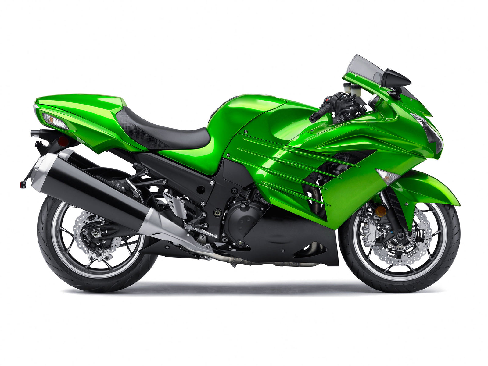 Amotopart pour Ninja ZX14R 2012-2021 carénage de carrosserie vert ABS moulé par Injection plastique ensemble 6 # générique