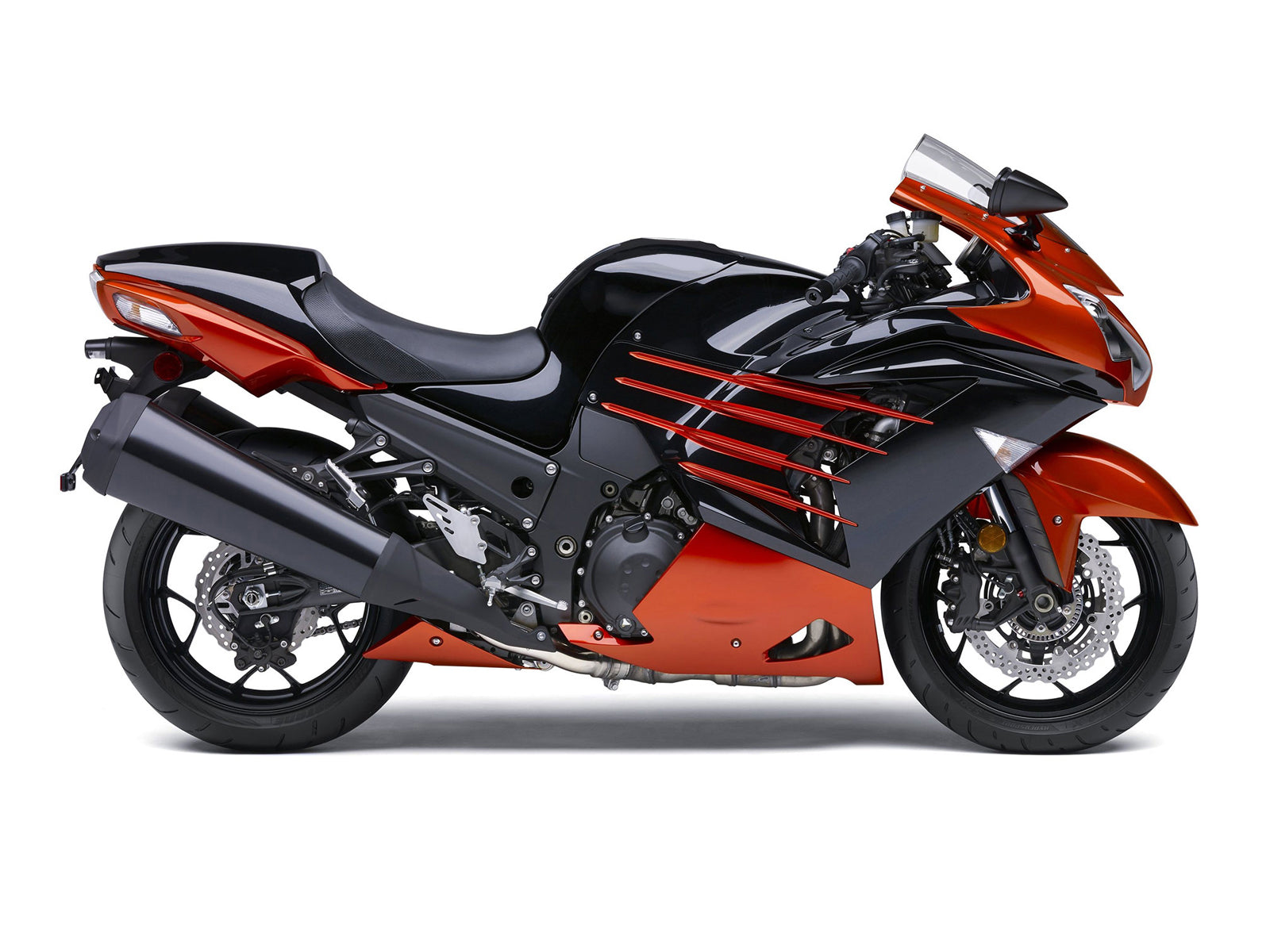 Amotopart muovisuojat 2012-2021 Kawasaki ZX14R Ninja oranssi musta yleinen