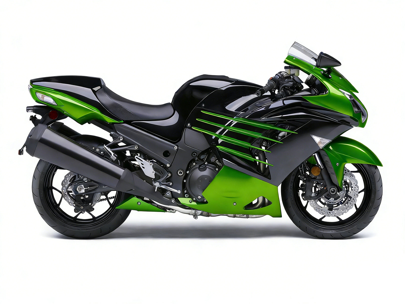 Amotopart pour Ninja ZX14R 2012-2021 vert noir carrosserie carénage ABS moulé par Injection plastique ensemble 10 # générique